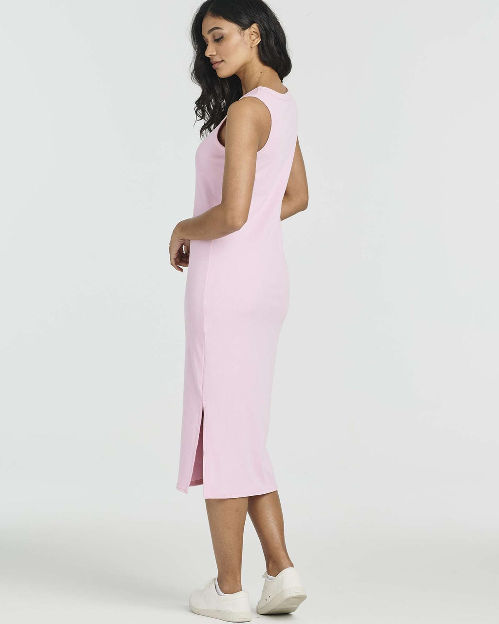 3 Pack: Women's Ribbed Knit Sleeveless Crew Neck Dress