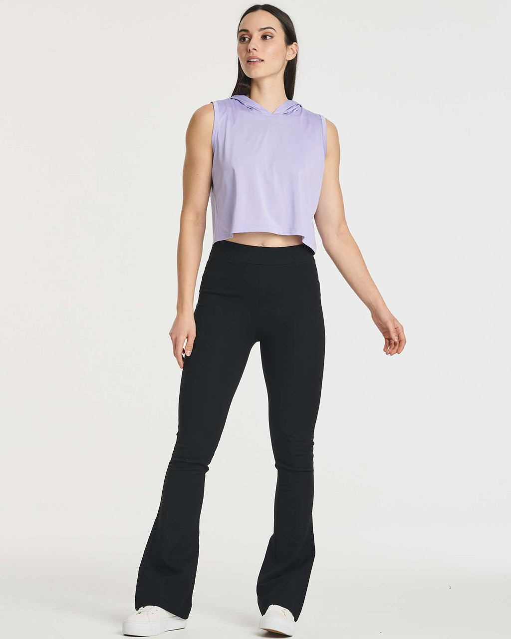 3 Pack: Women's Sleeveless Cropped Tank Top Hoodie