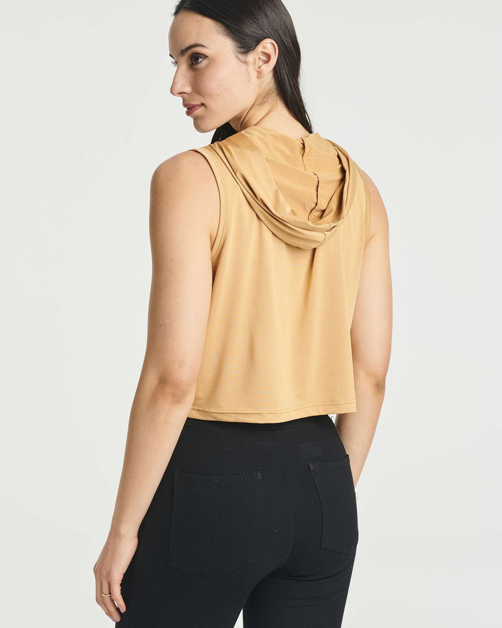 3 Pack: Women's Sleeveless Cropped Tank Top Hoodie