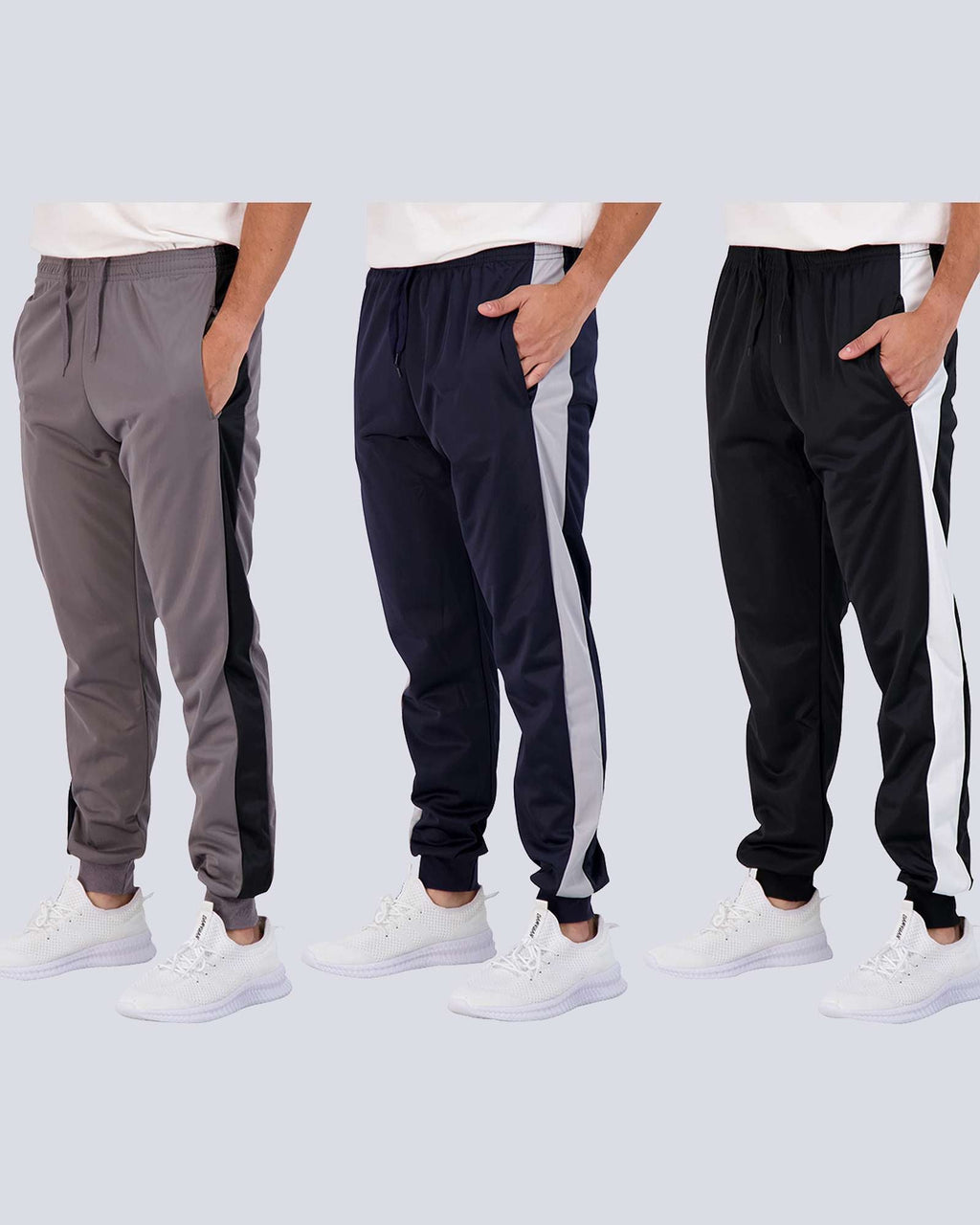 3 Pack: Boys Active Fleece-Lined Tricot Jogger Sweatpants