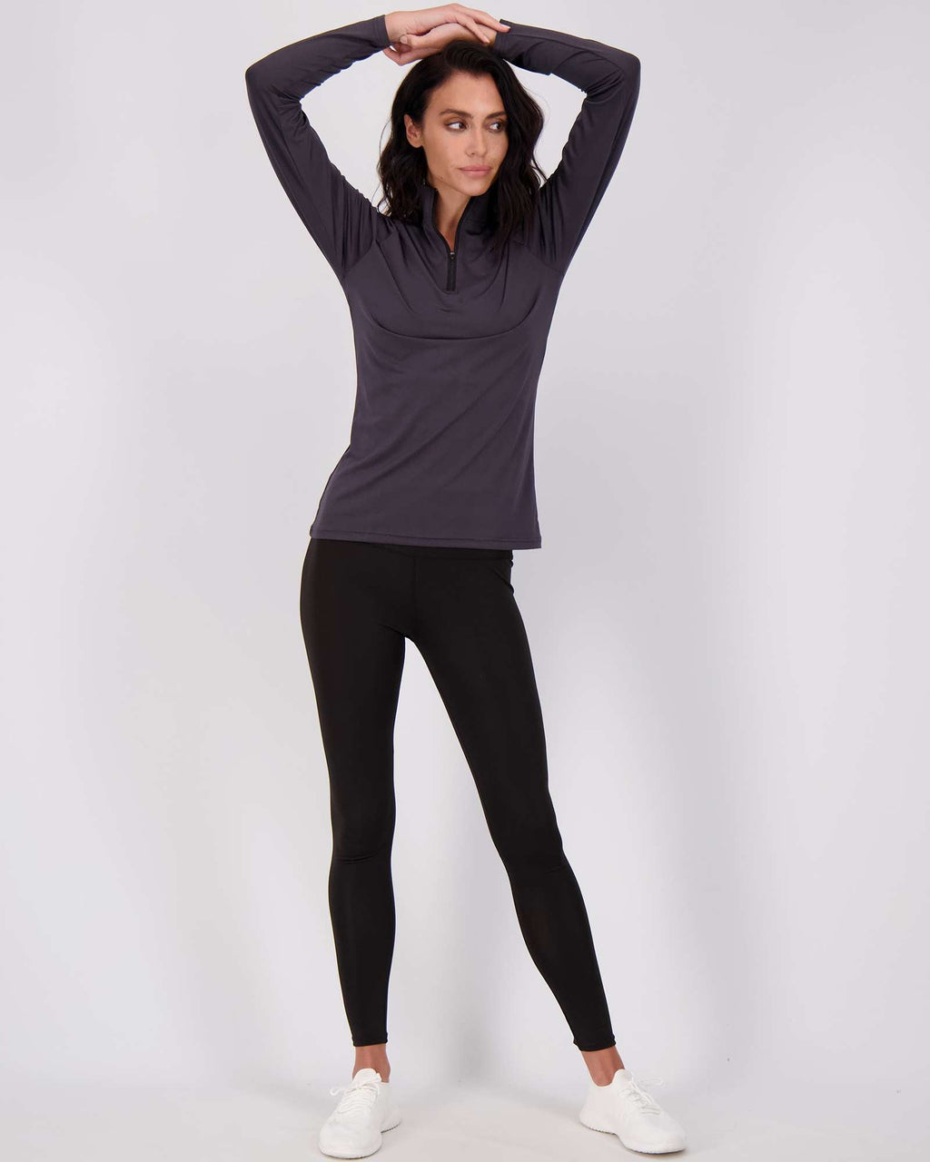 3 Pack: Womens Dry-Fit Active Long Sleeve Quarter Zip
