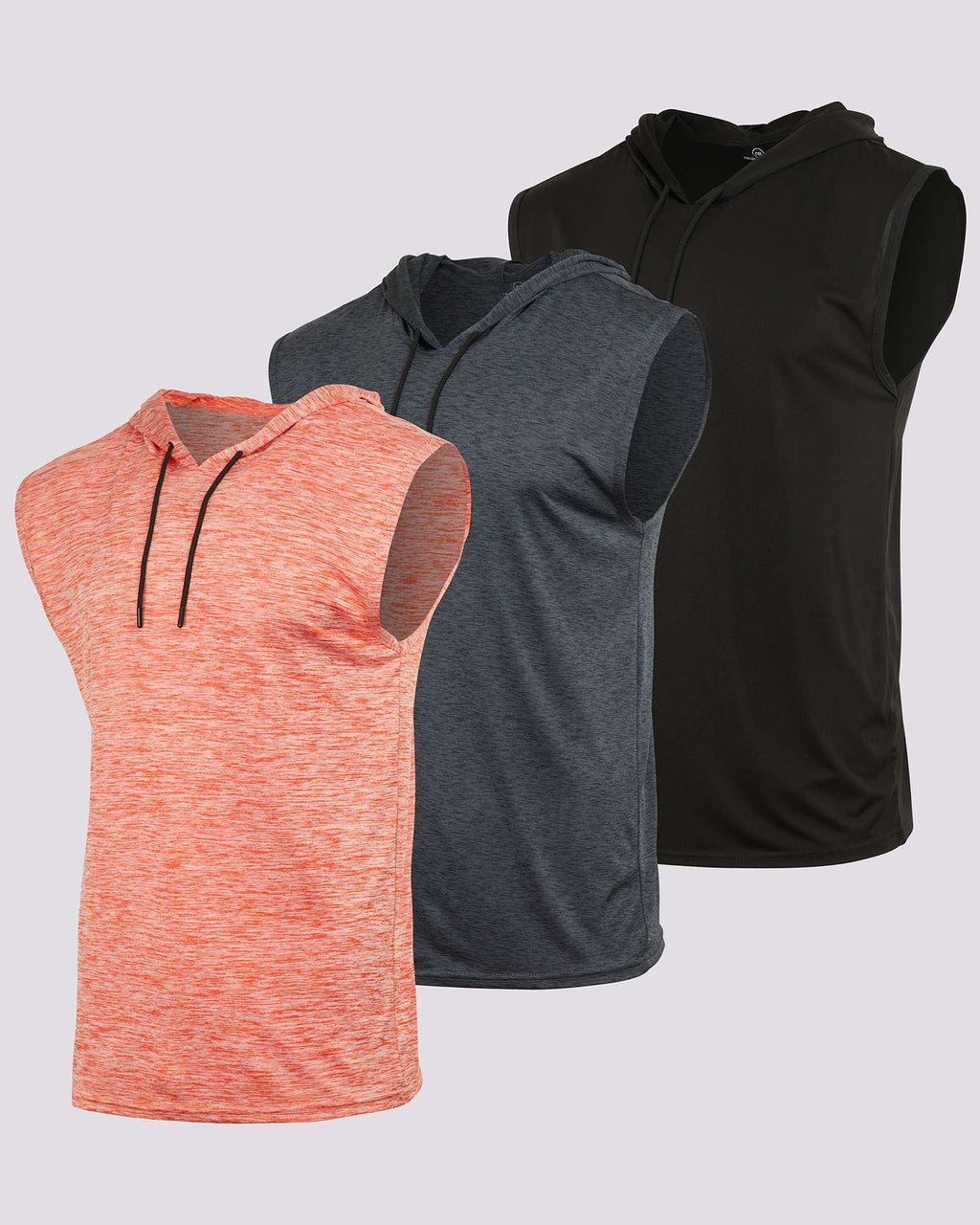 3 Pack: Men’s Dry-Fit Active Tank Top Hoodie