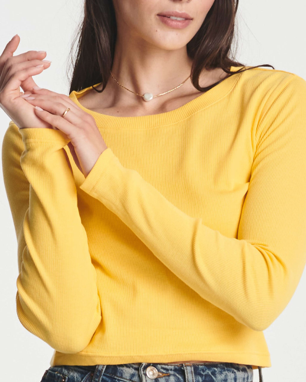 4 Pack: Women's Long Sleeve Ribbed Knit Crop Top (Available in Plus Size)