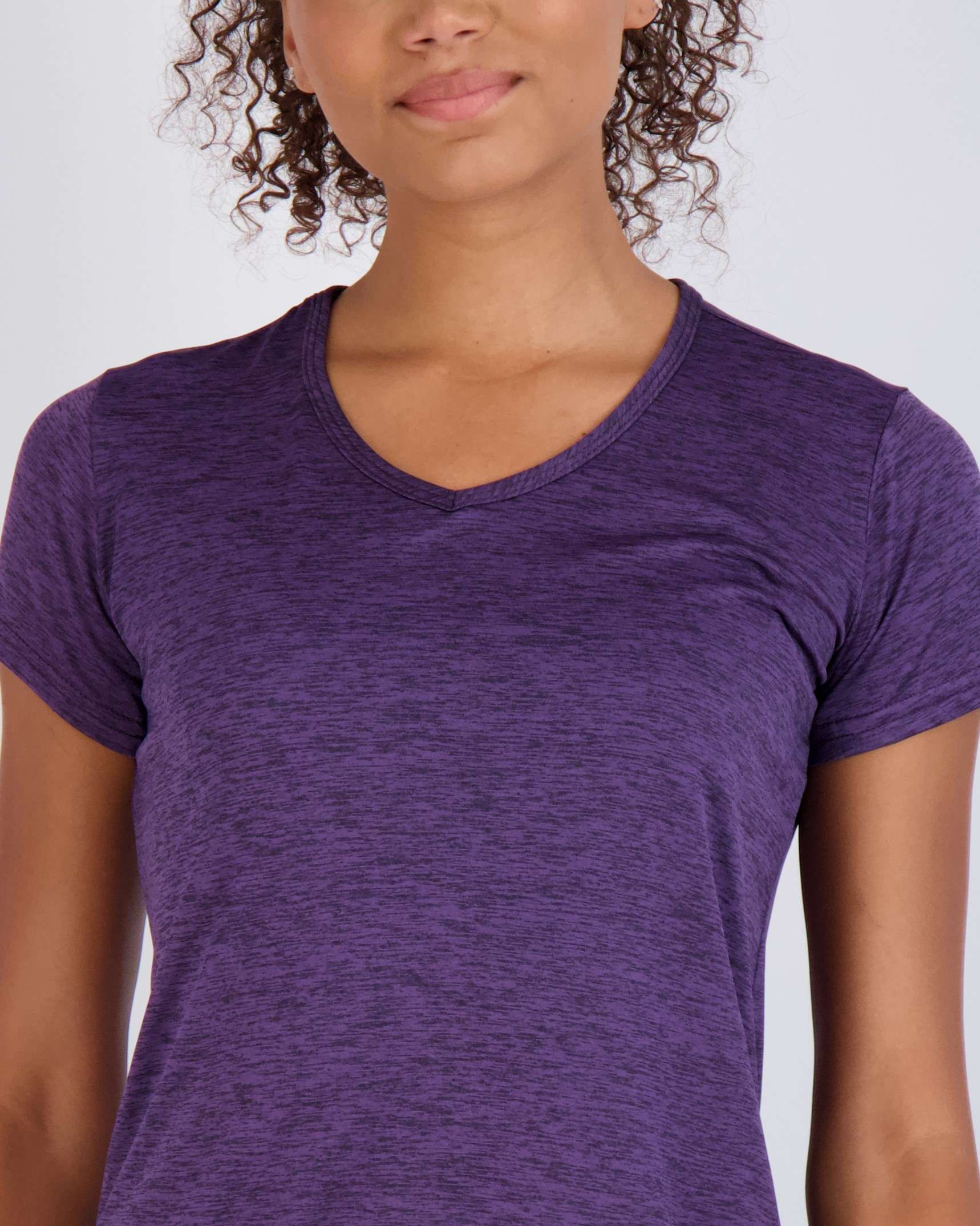 5 Pack: Womens Short Sleeve Dry-Fit V-Neck T-Shirt