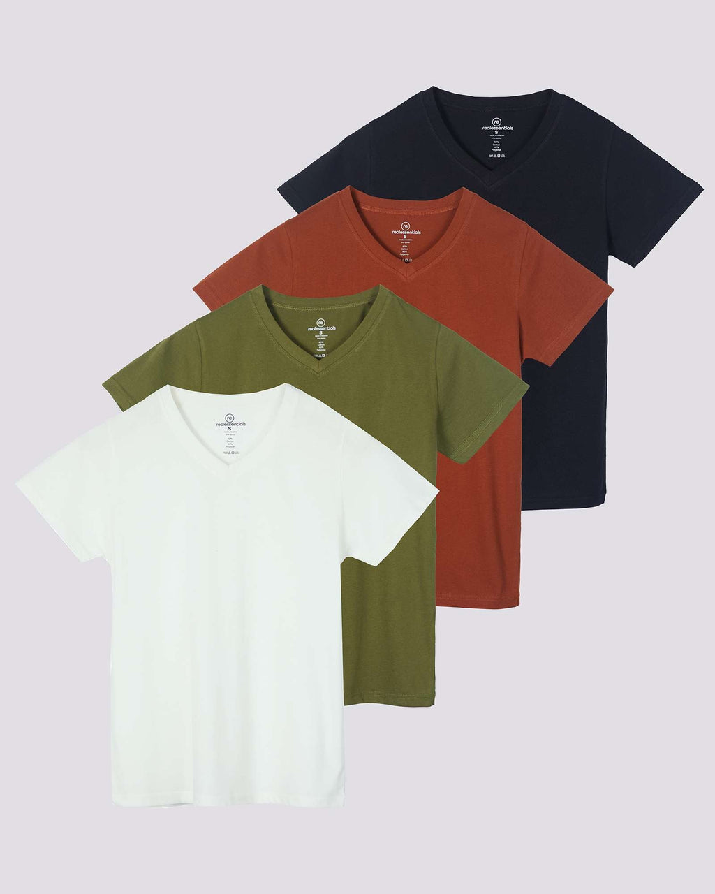 4 Pack: Women's Short-Sleeve V-Neck T-Shirt (Available in Plus Size)