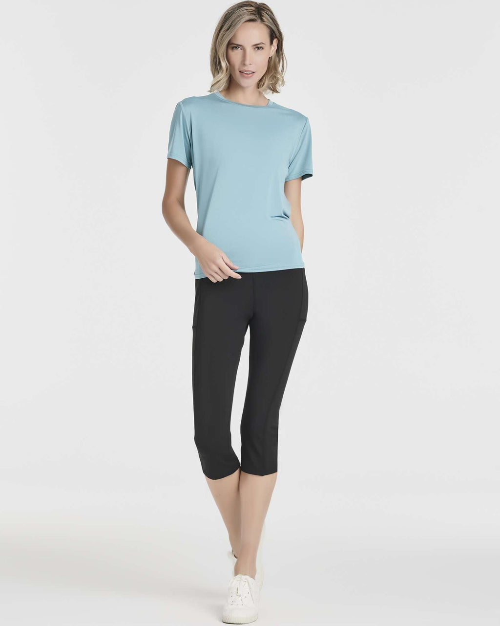 5 Pack: Women's Short Sleeve Open Back Tie Back Dry-Fit T-Shirt