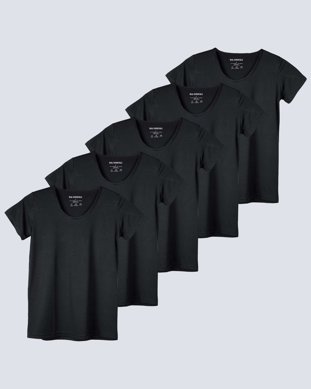 5 Pack: Womens Dry Fit Short-Sleeve Crew Neck Active T-Shirt