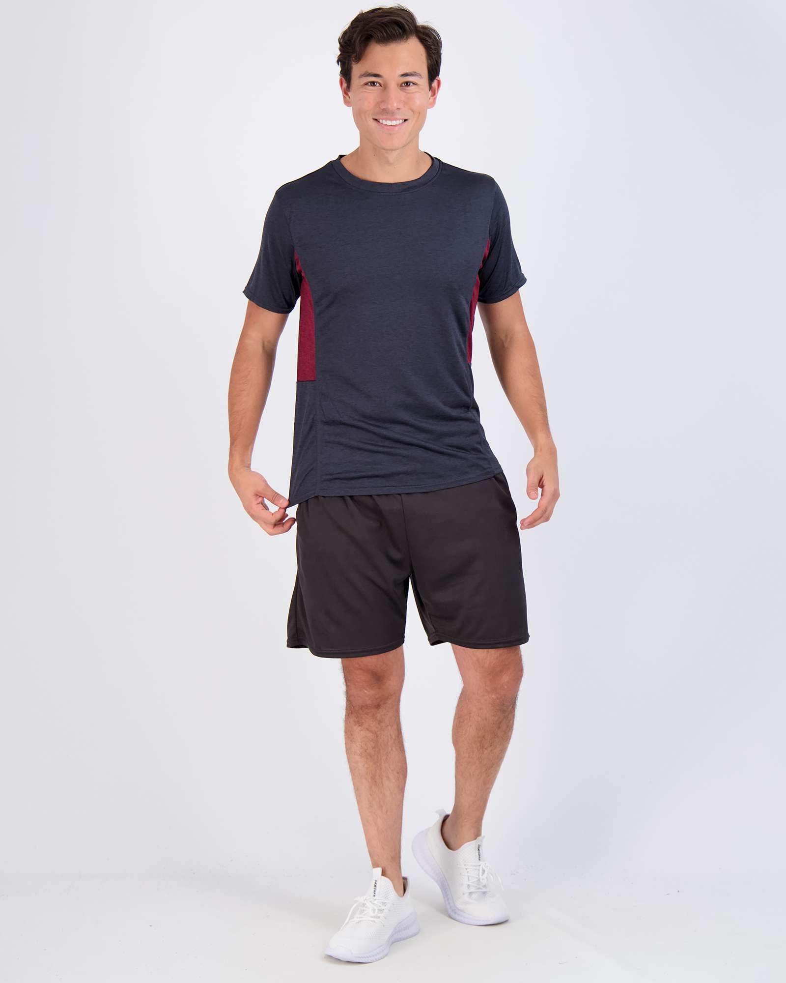 5 Pack: Mens Dry-Fit Active Crew Neck T-Shirt