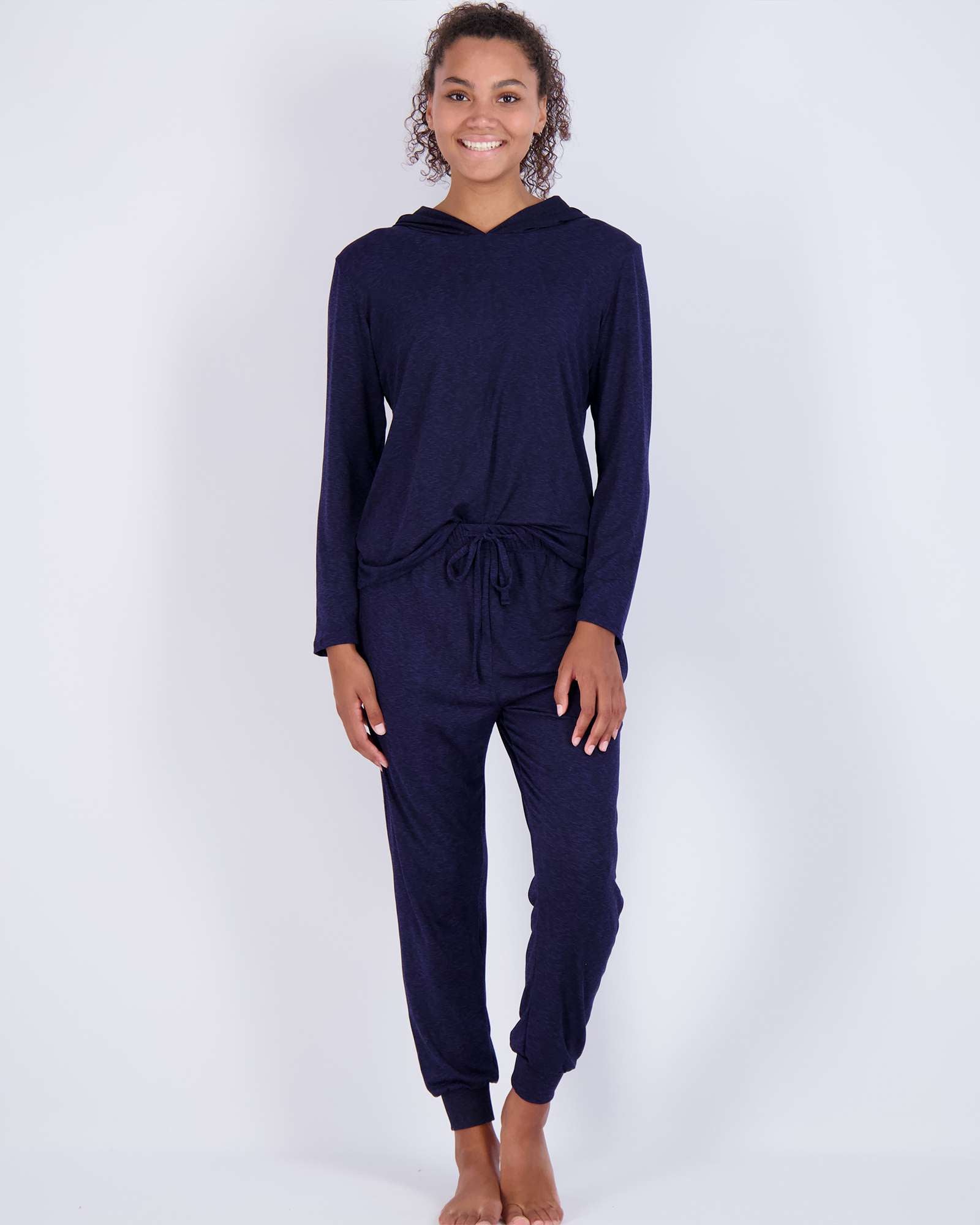 4 Piece: Womens Long Sleeve Henley & Jogger Lounge Pajama Set