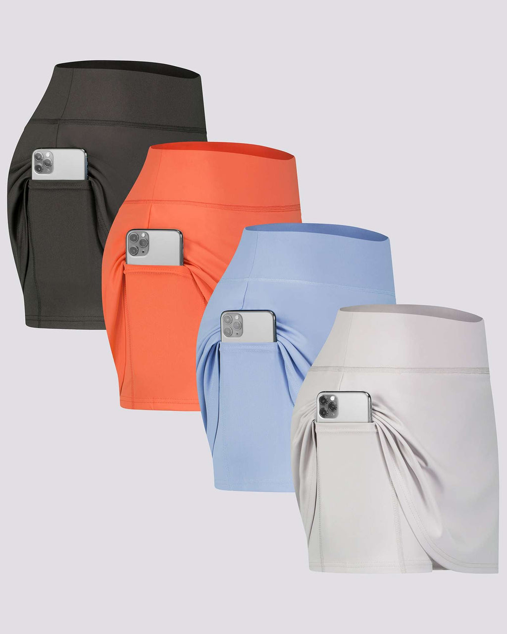 4 Pack: Women's Active Skort (Available in Plus Size)