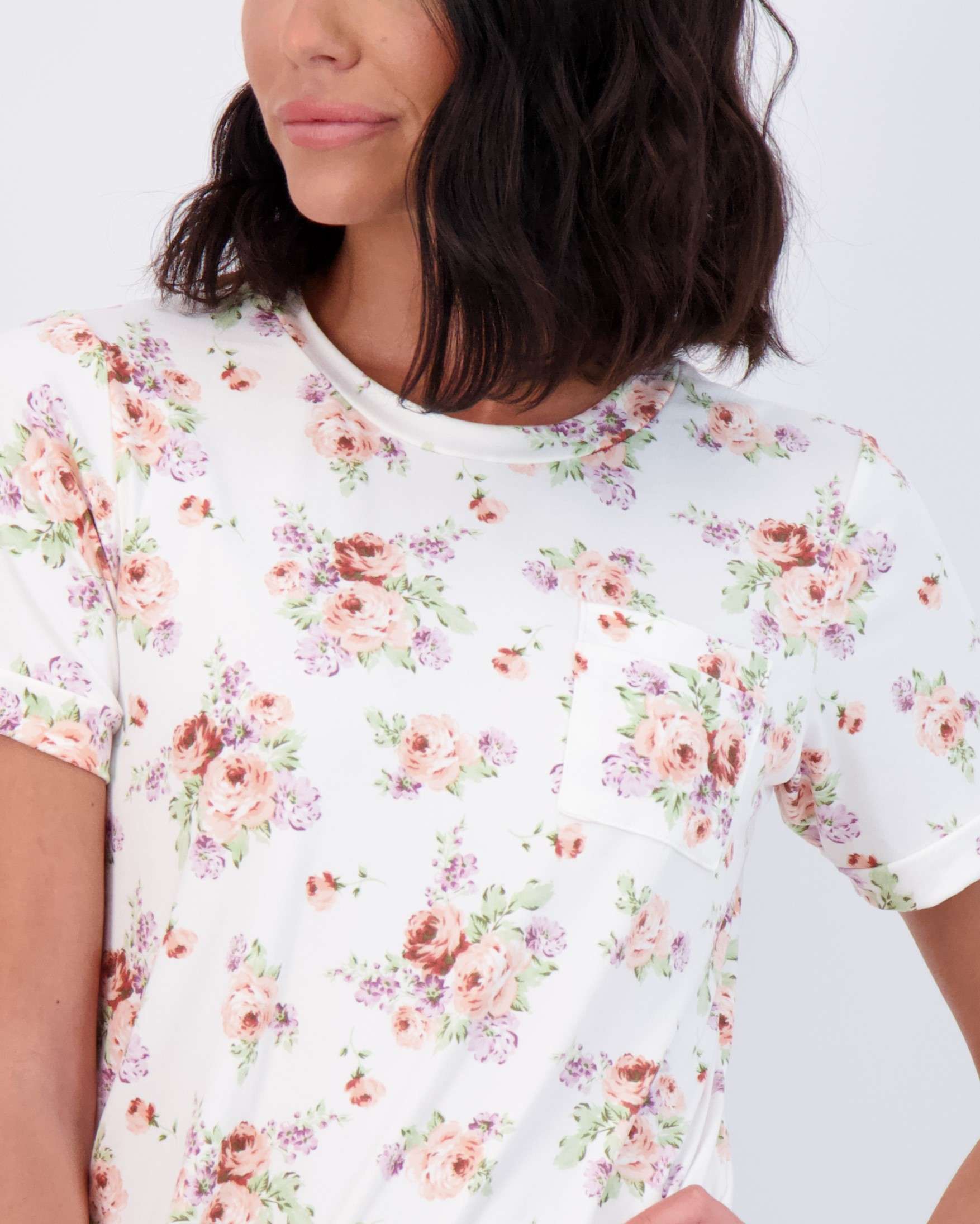 4 Piece: Womens Short Sleeve with Shorts Pajama Set