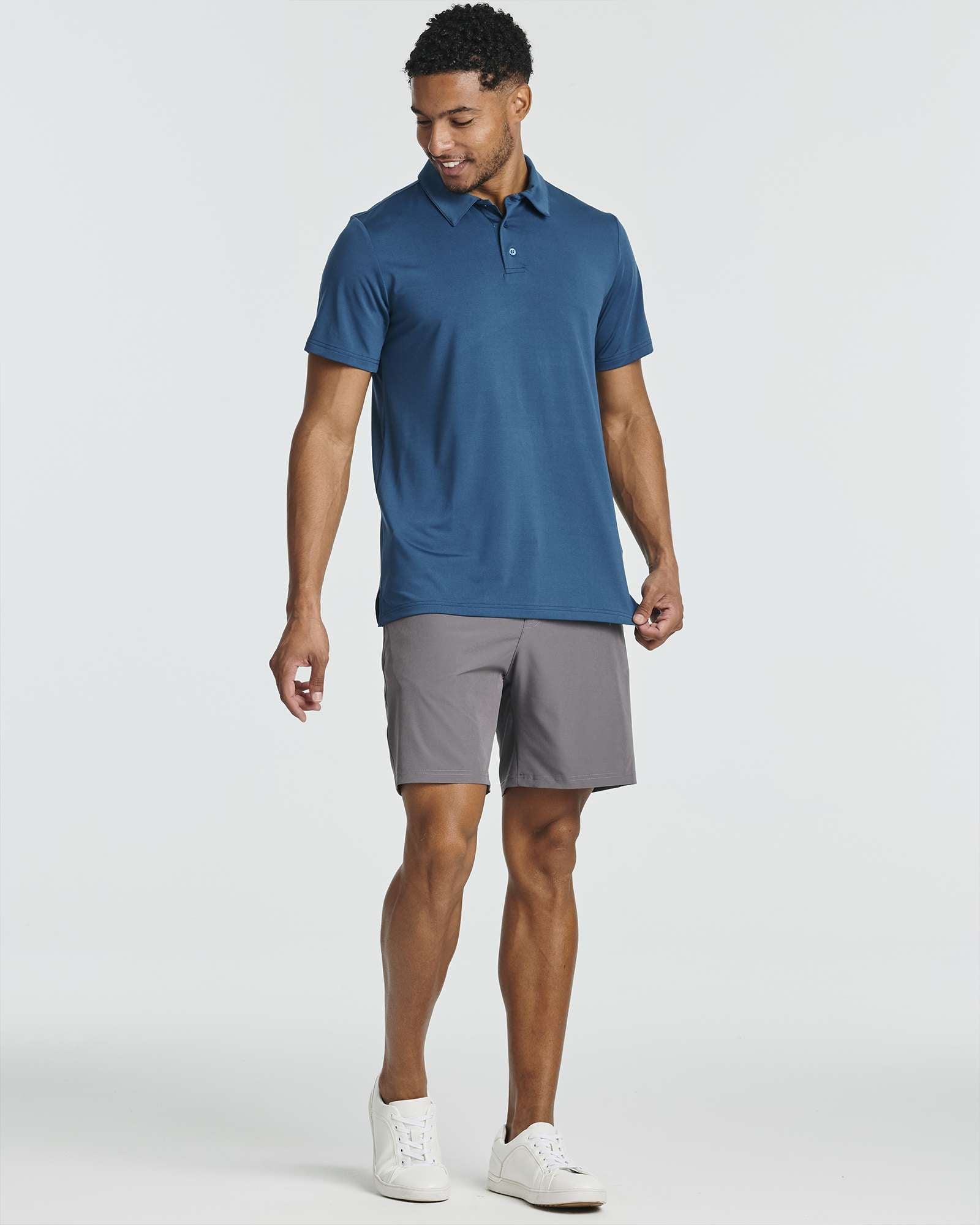 3 Pack: Men's Dry-Fit Short Sleeve Polo Shirt (Available in Big & Tall)