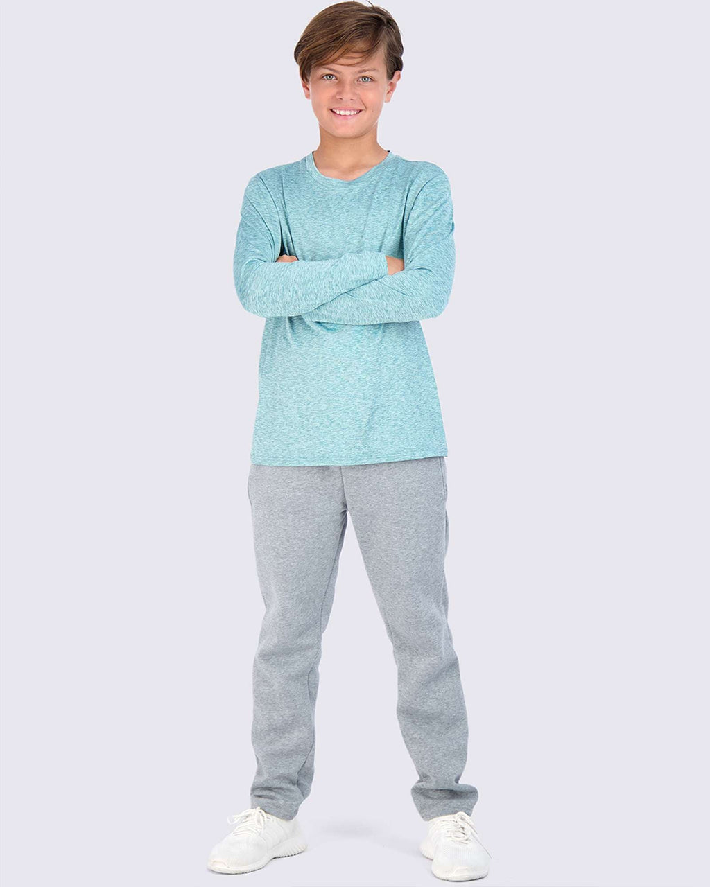 4 Pack: Boys Dry-Fit Active Long-Sleeve T-Shirt