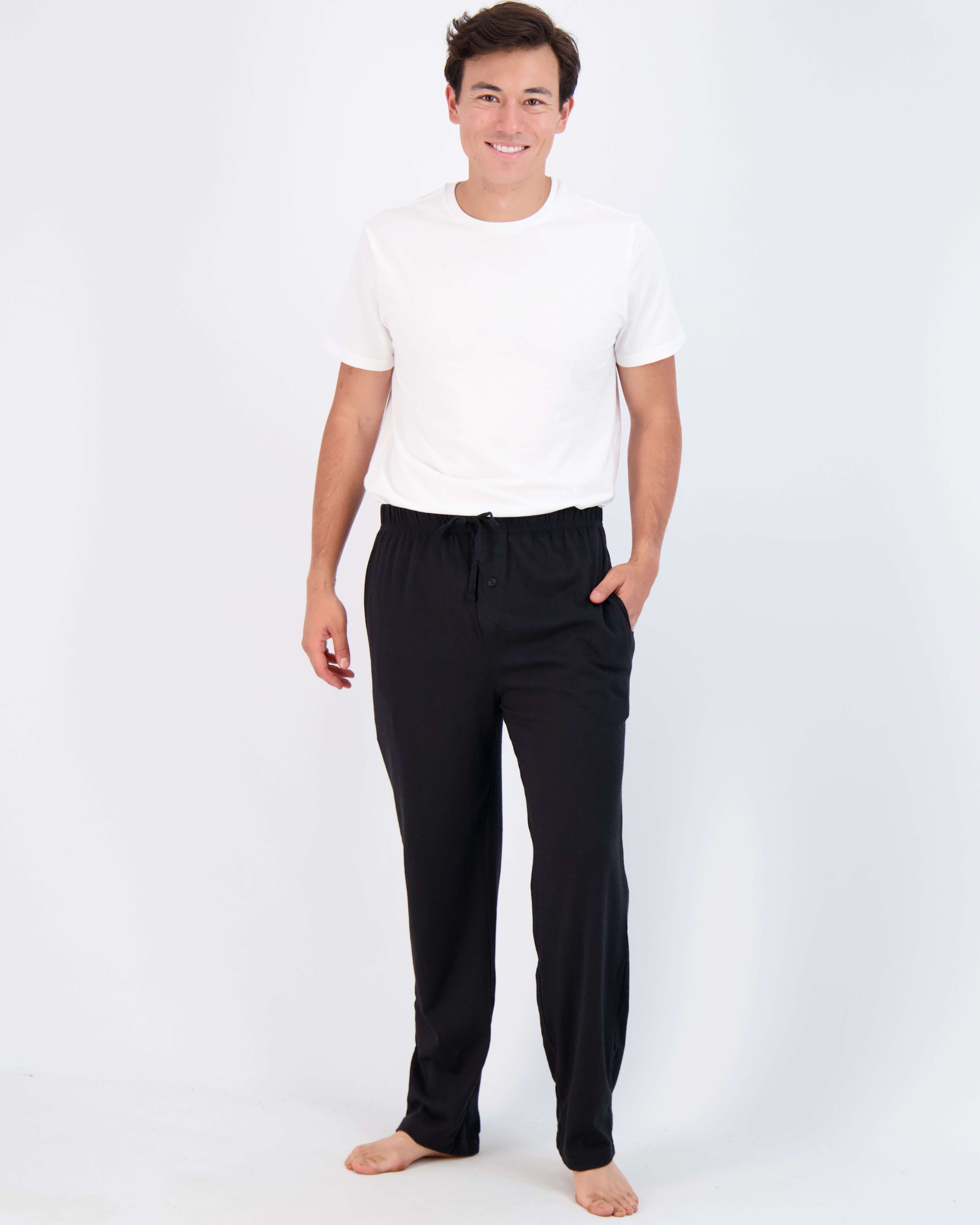 3 Pack: Mens Cotton Pajama Lounge Pants