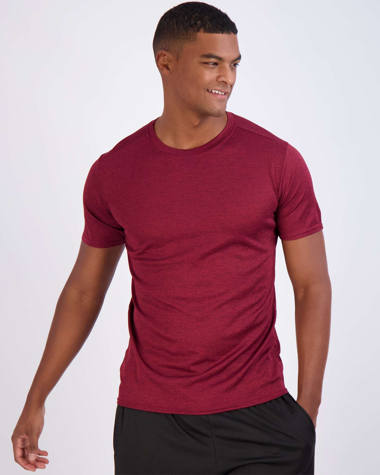 5 Pack: Men’s Mesh Short Sleeve Crew Active T-Shirt