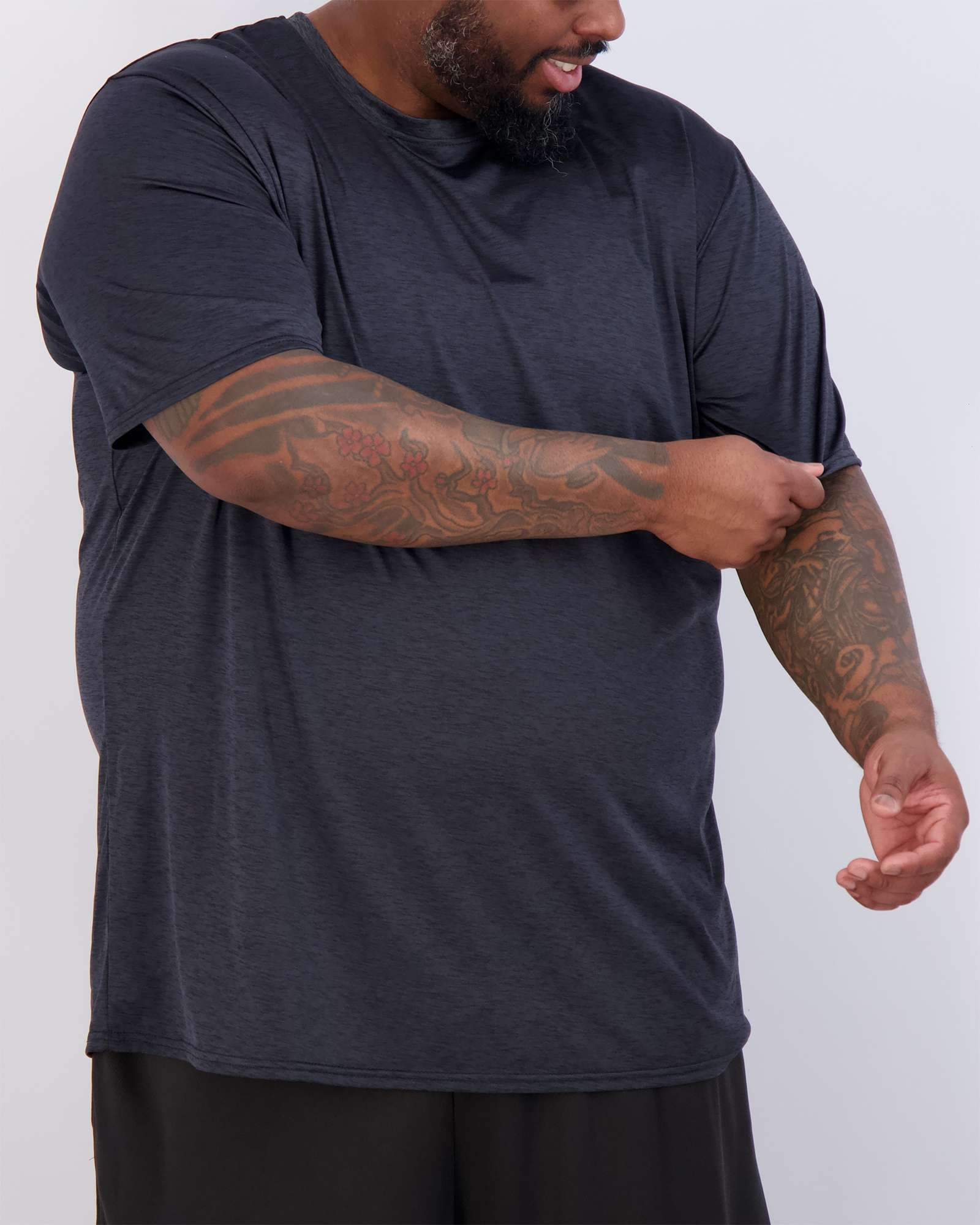 3 Pack: Men’s Big & Tall Dry-Fit Short-Sleeve Crew Neck T-Shirt