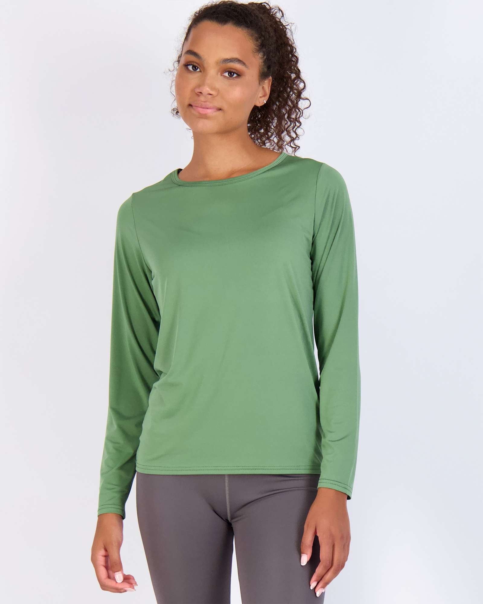 4 Pack: Womens Dry-Fit Active Long-Sleeve T-Shirt