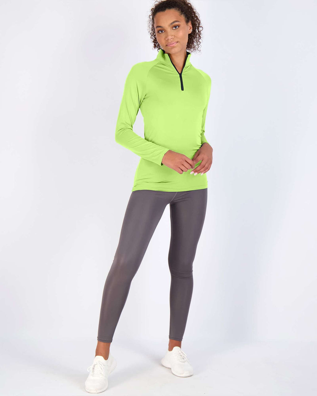 3 Pack: Womens Dry-Fit Active Long Sleeve Quarter Zip