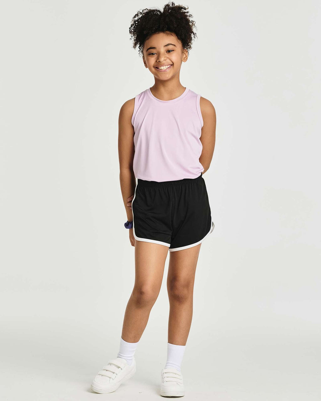 5 Pack: Girls' Dry-Fit Dolphin Shorts