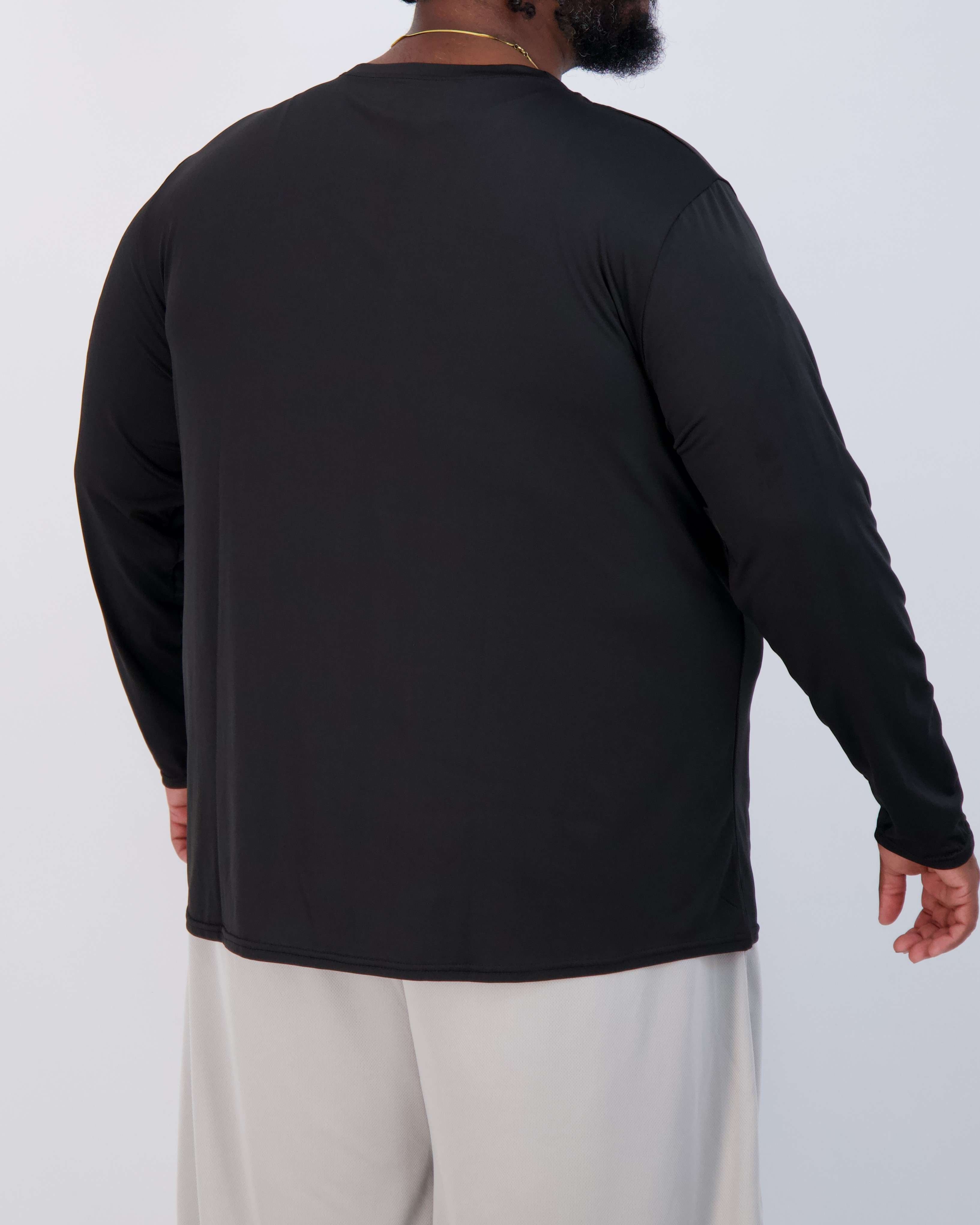 3 Pack: Mens Big & Tall Dry Fit Long-Sleeve Crew Neck T-Shirt