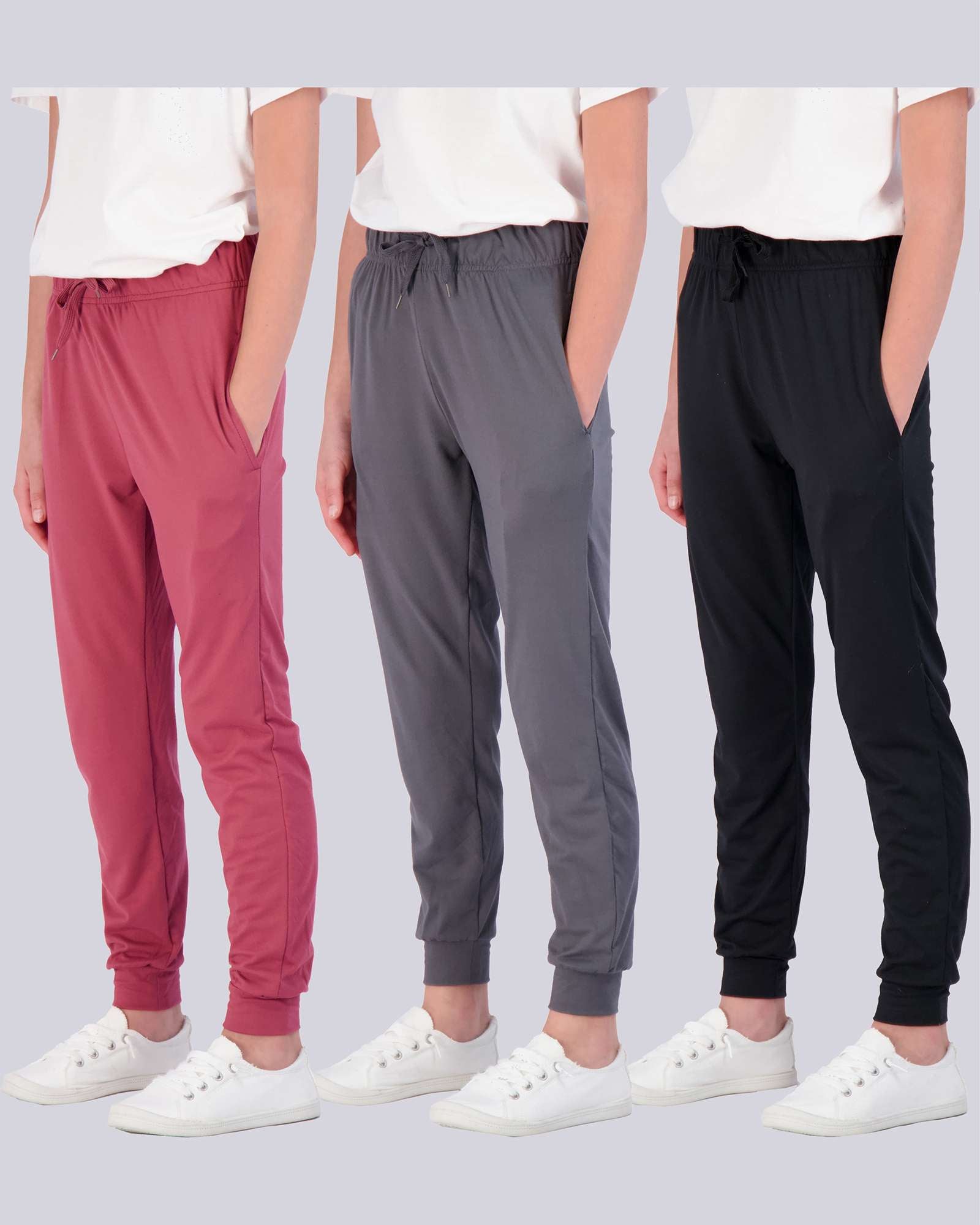 3 Pack: Girls Super-Soft Lounge Jogger Sweatpants