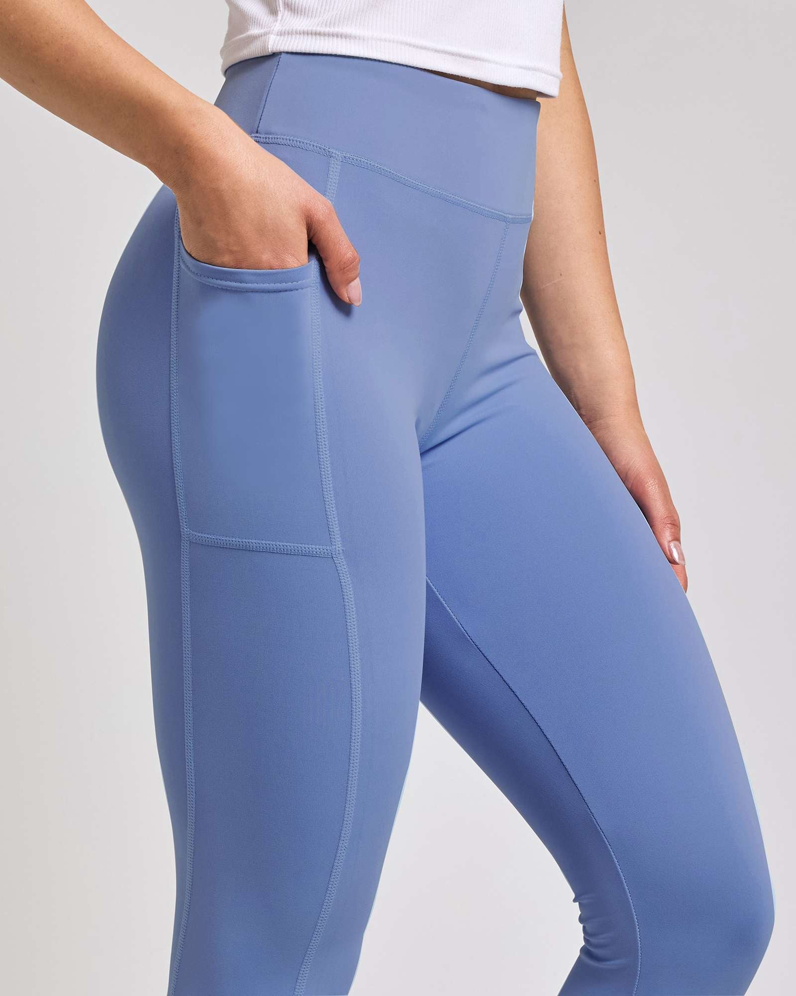 4 Pack: Women's Full Length Fitted Athletic Yoga Performance Leggings with Pockets