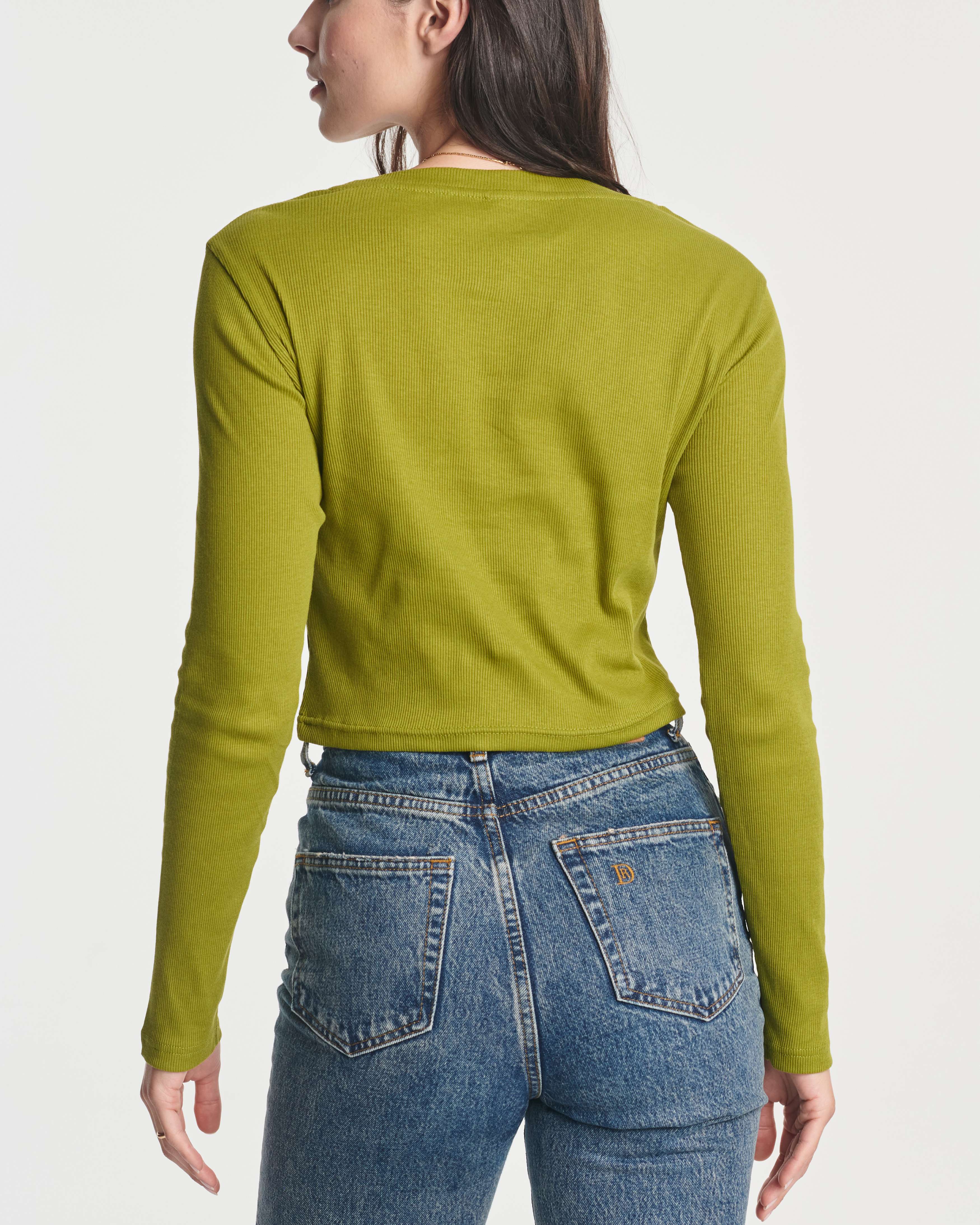 4 Pack: Women's Long Sleeve Ribbed Knit Crop Top (Available in Plus Size)