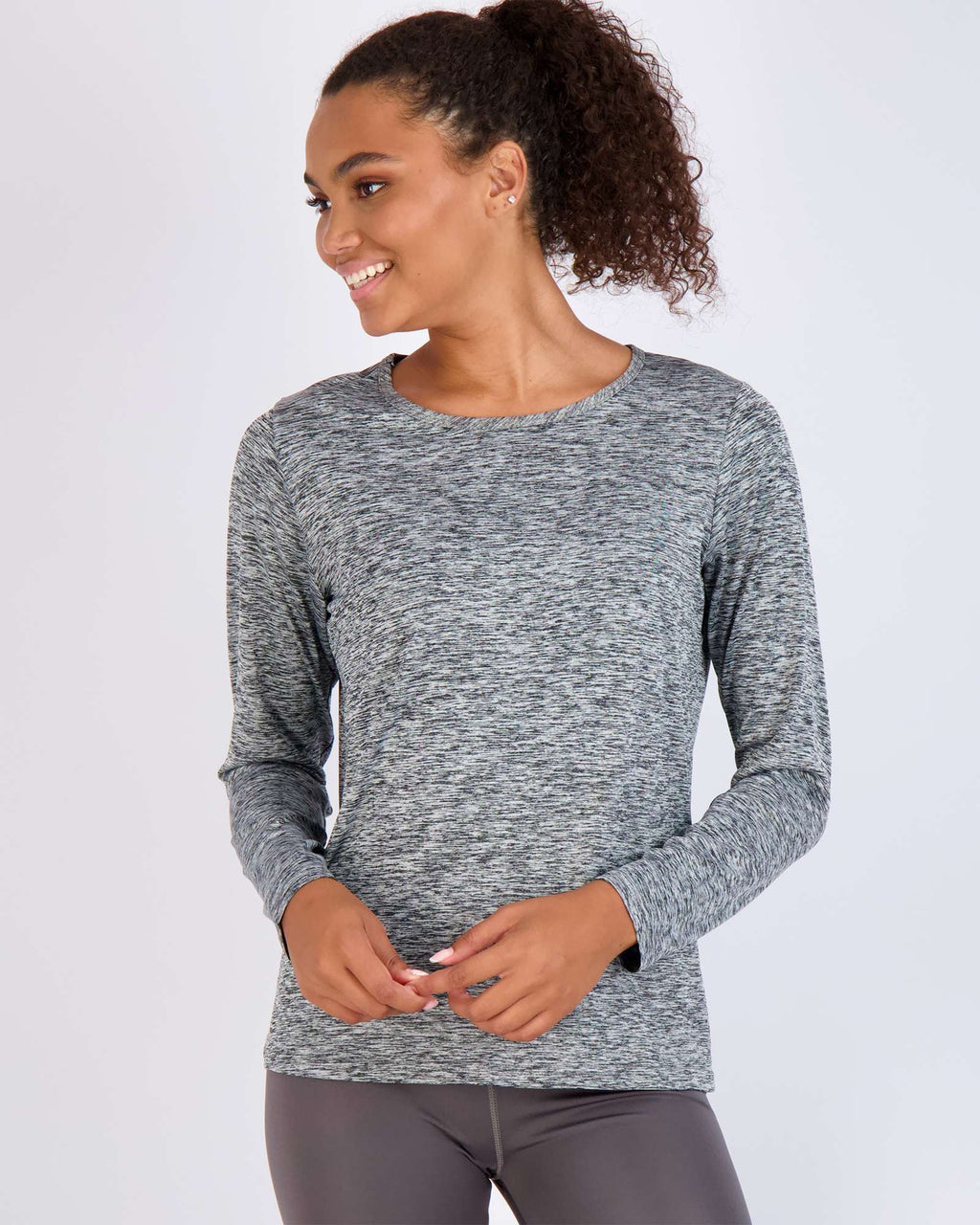 4 Pack: Womens Dry-Fit Active Long-Sleeve T-Shirt