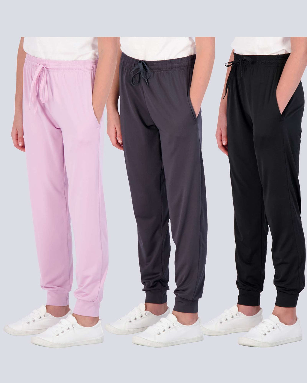 3 Pack: Girls Dry-Fit Active Jogger Sweatpants