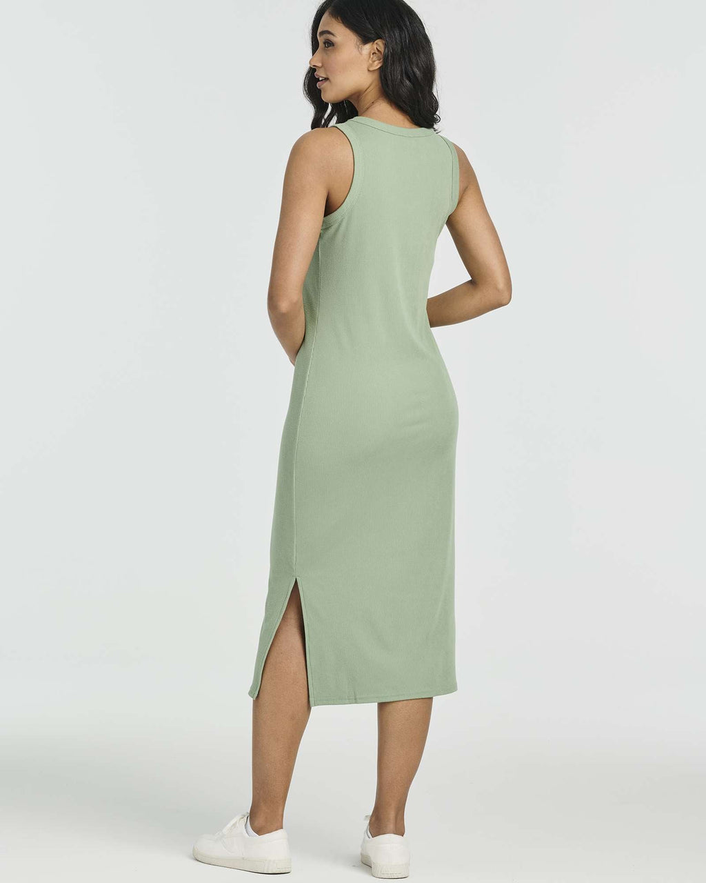 3 Pack: Women's Ribbed Knit Sleeveless Crew Neck Dress