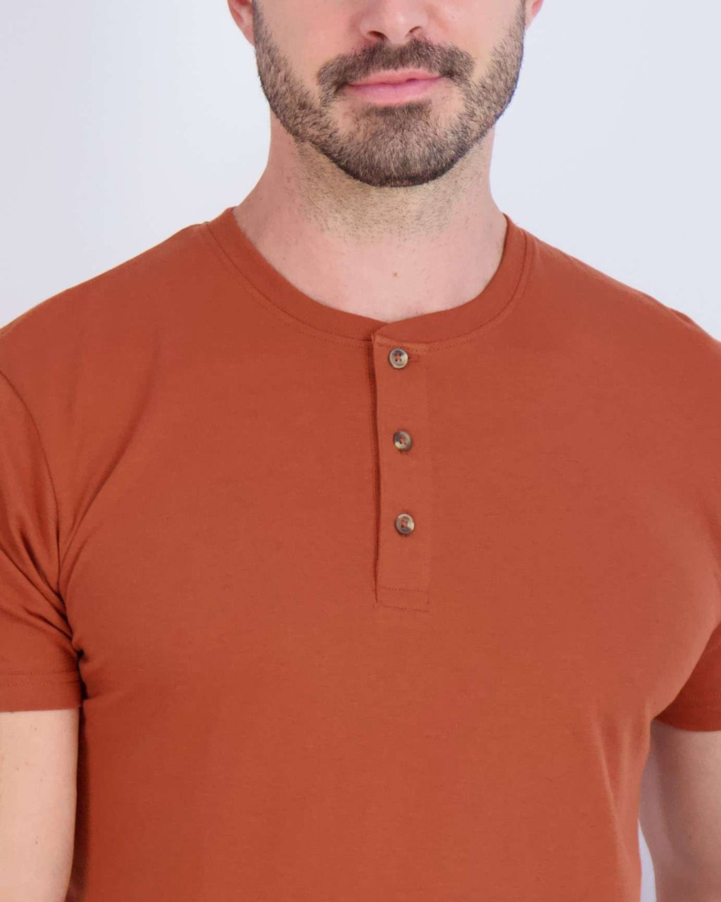 3 Pack: Mens Cotton Short Sleeve Henley T-Shirt