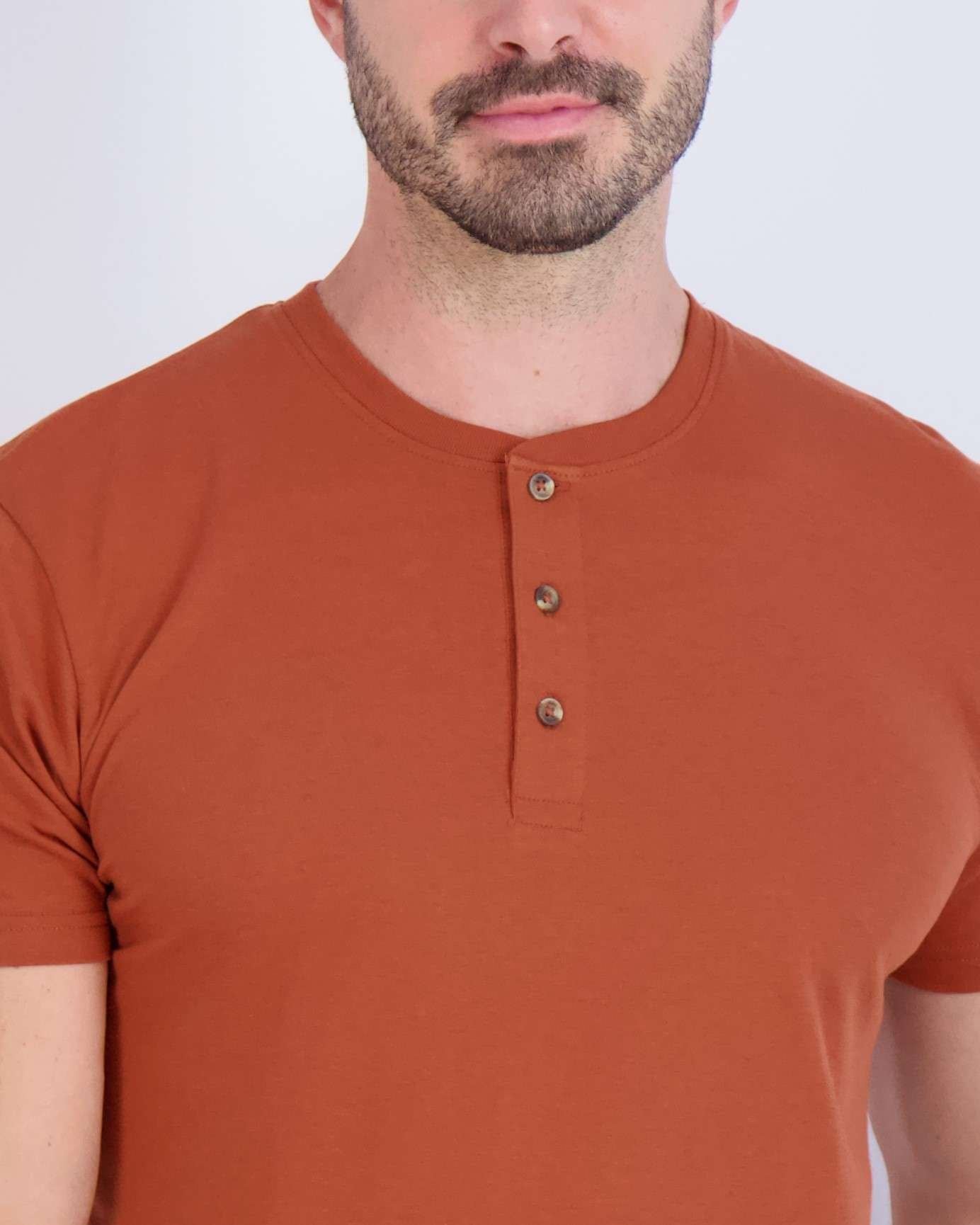 3 Pack: Mens Cotton Short Sleeve Henley T-Shirt