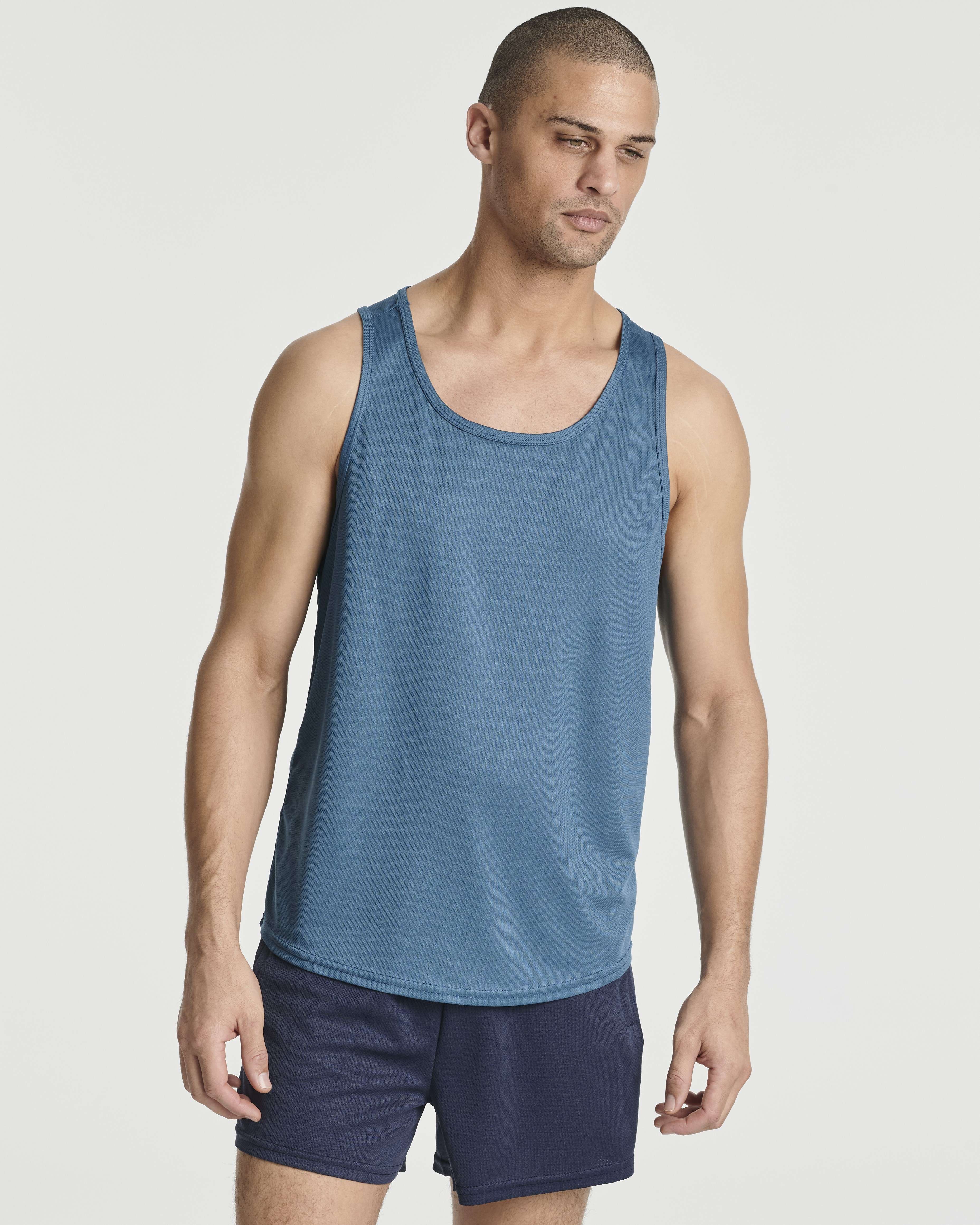 5 Pack: Men's Mesh Y-Back Muscle Tank Top (Available in Big & Tall)