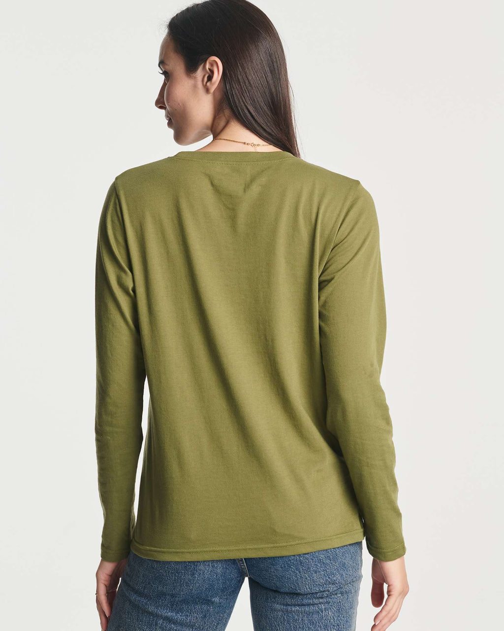 4 Pack: Women's Cotton Classic-Fit Long-Sleeve Crewneck T-Shirt (Available in Plus Size)