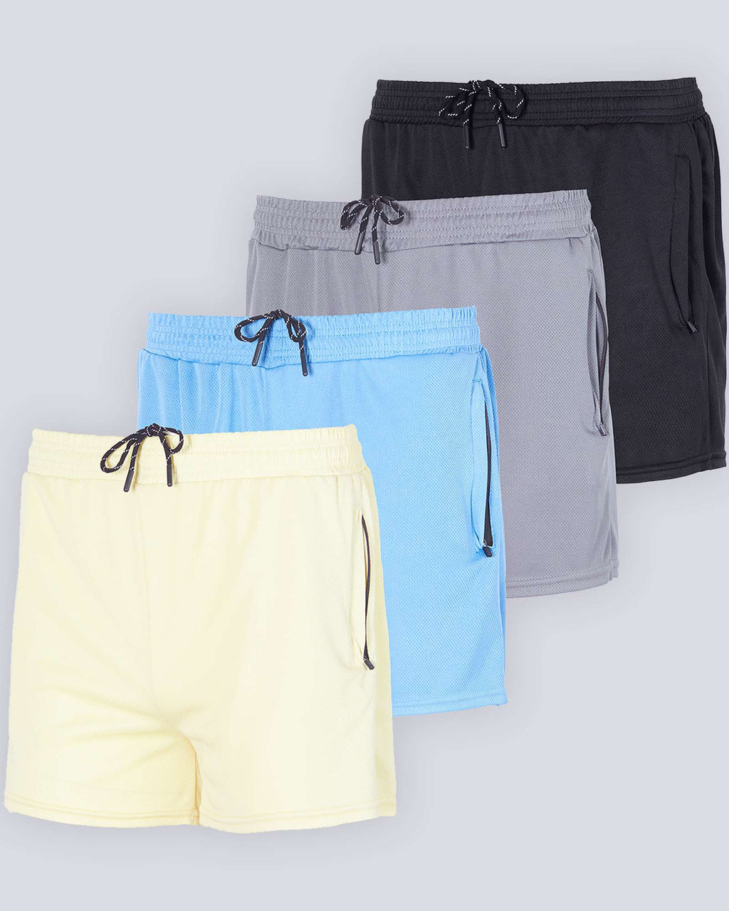 4 Pack: Men's 3" Mesh Running Shorts