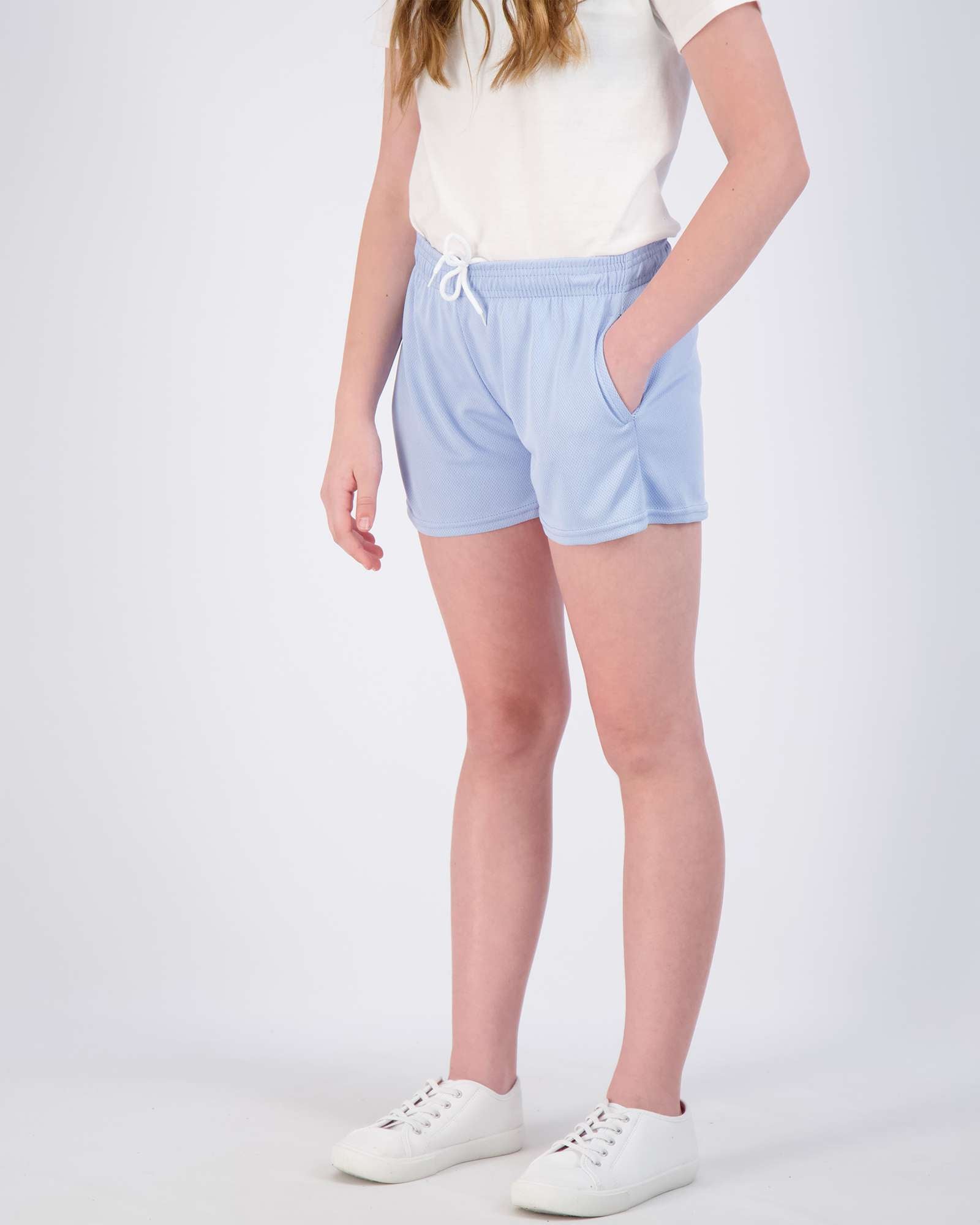 4 Pack: Girls' Mesh Athletic Performance Shorts