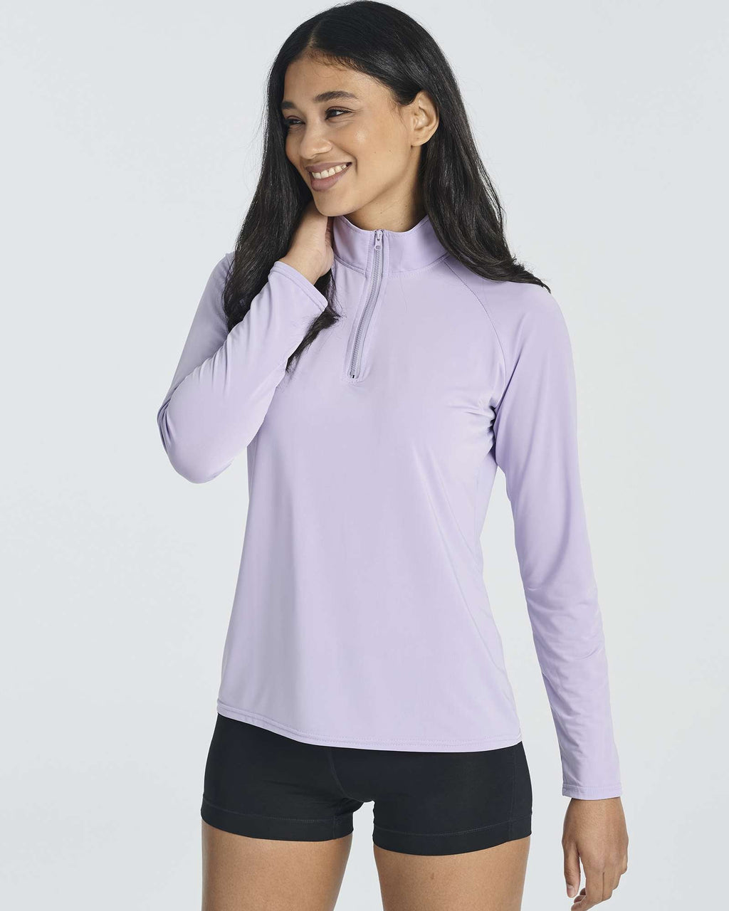3 Pack: Women's 1/4 Zip Rash Guard Long Sleeve Swim Shirt