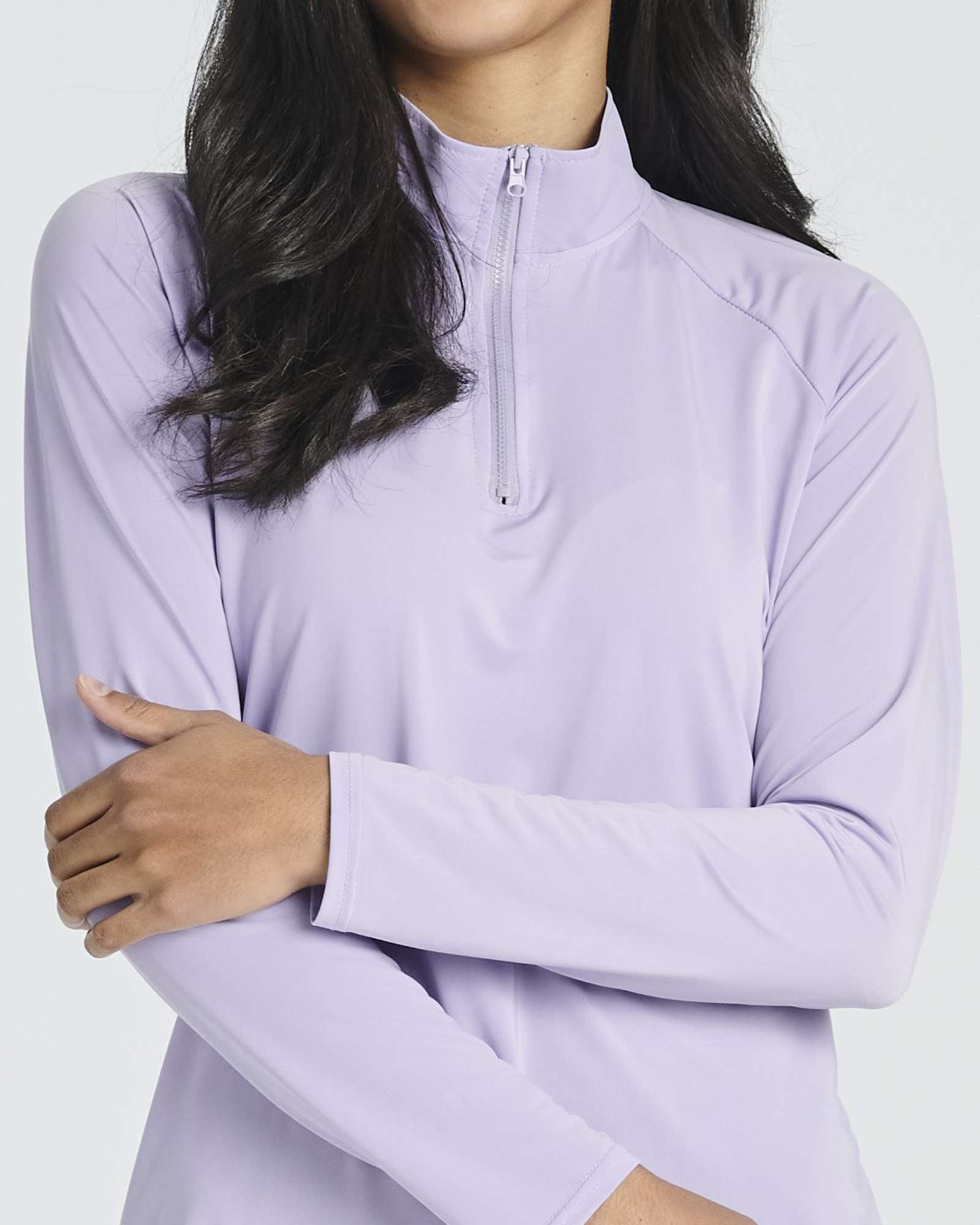 3 Pack: Women's 1/4 Zip Rash Guard Long Sleeve Swim Shirt