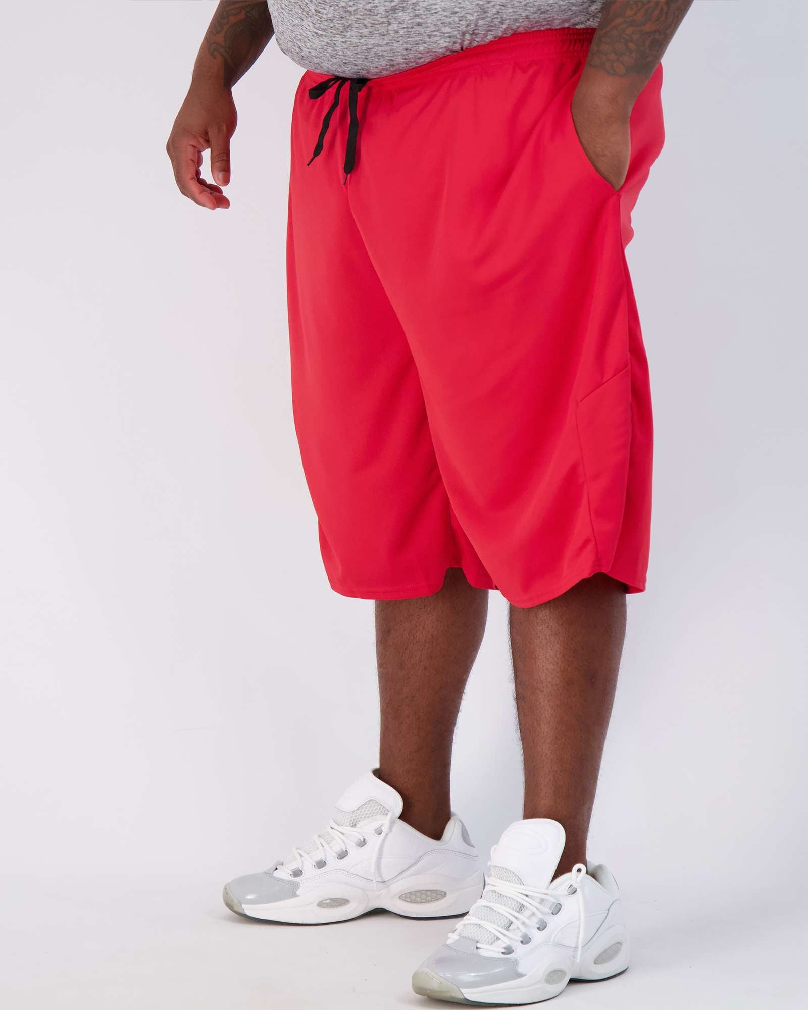 5 Pack: Mens Mesh Active Basketball Shorts (3X-5X)