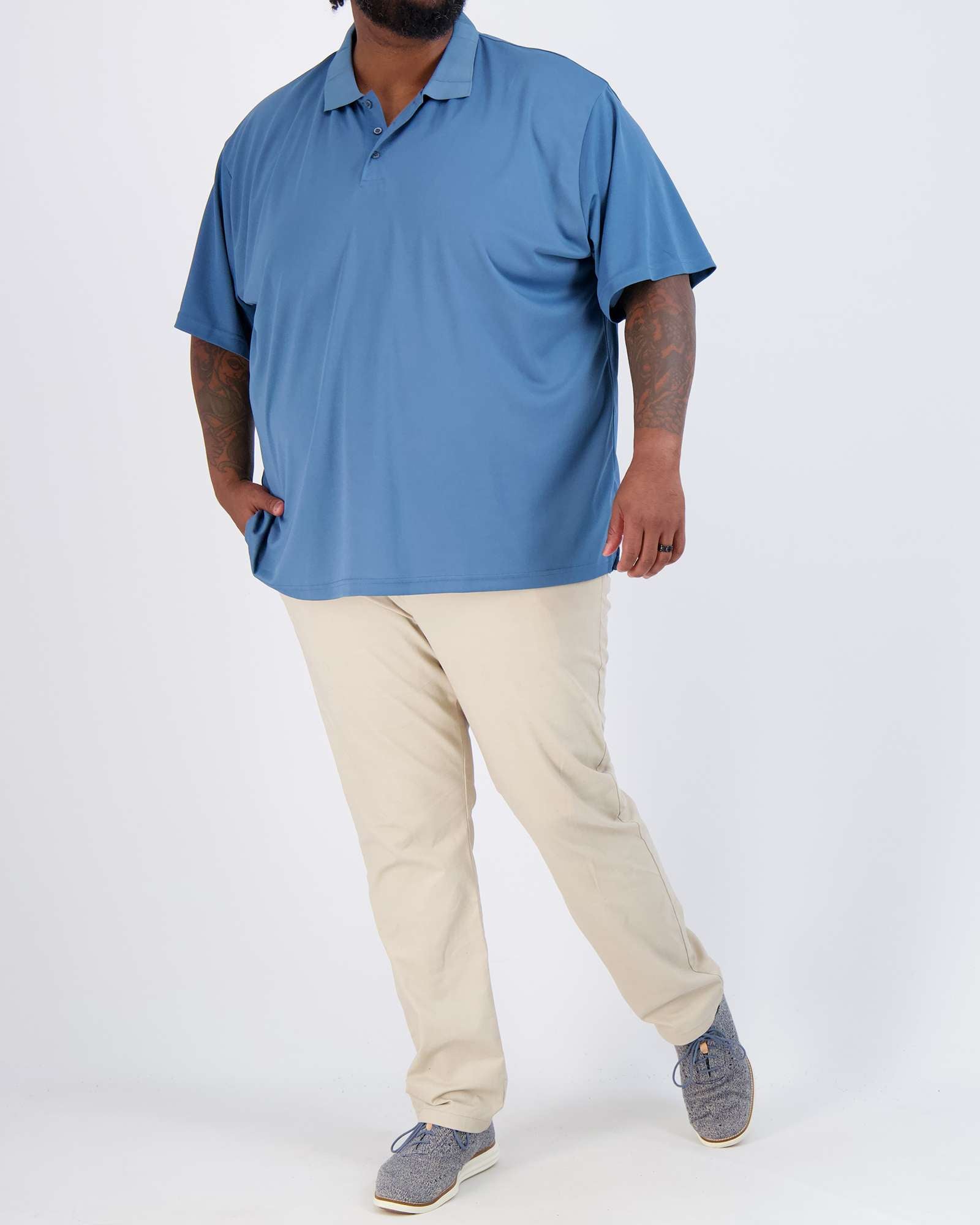 3 Pack: Mens Quick-Dry Short Sleeve Performance Polo Shirt