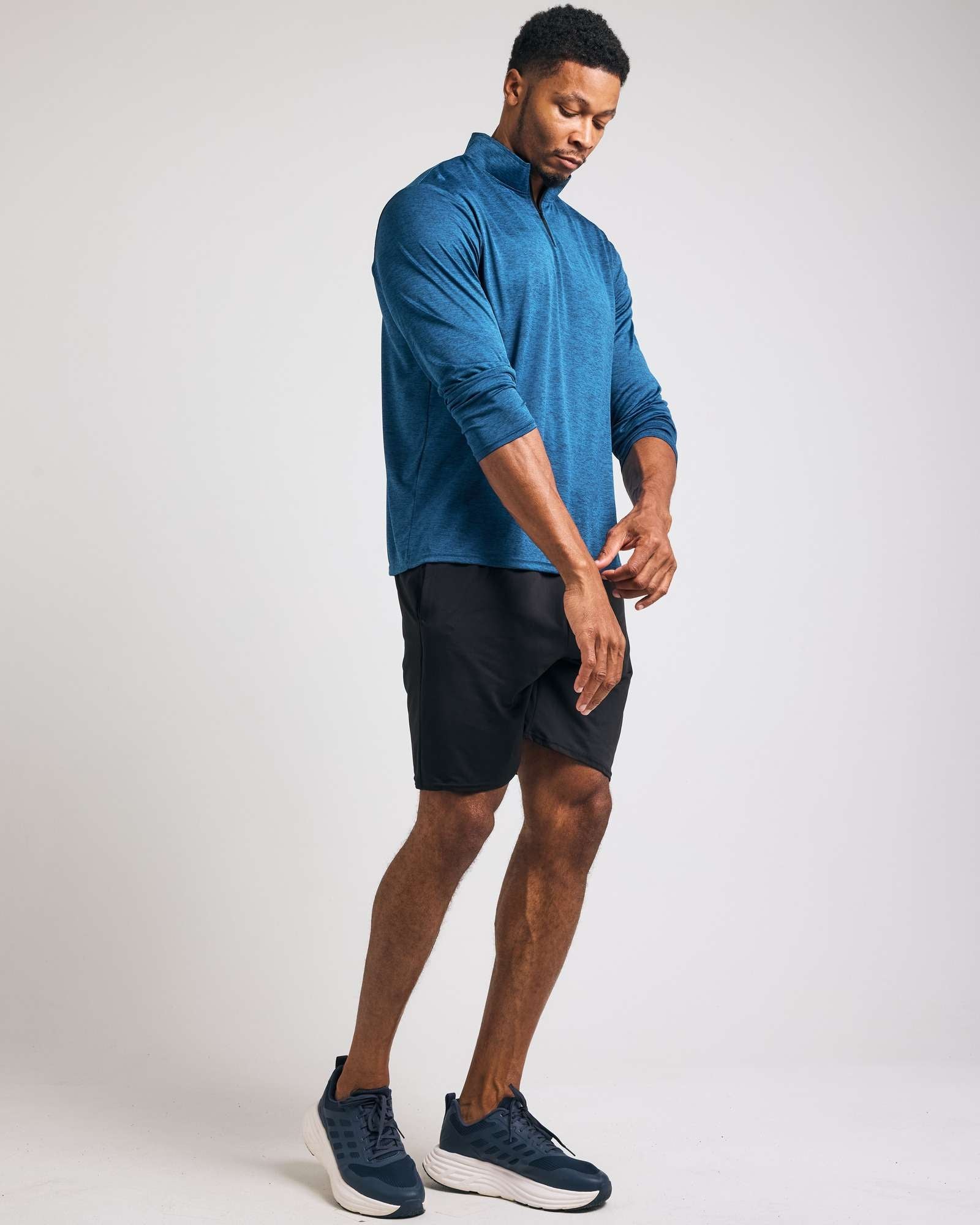 3 Pack: Mens Active Dry-Fit Quarter Zip Pullover (Available in Big & Tall)