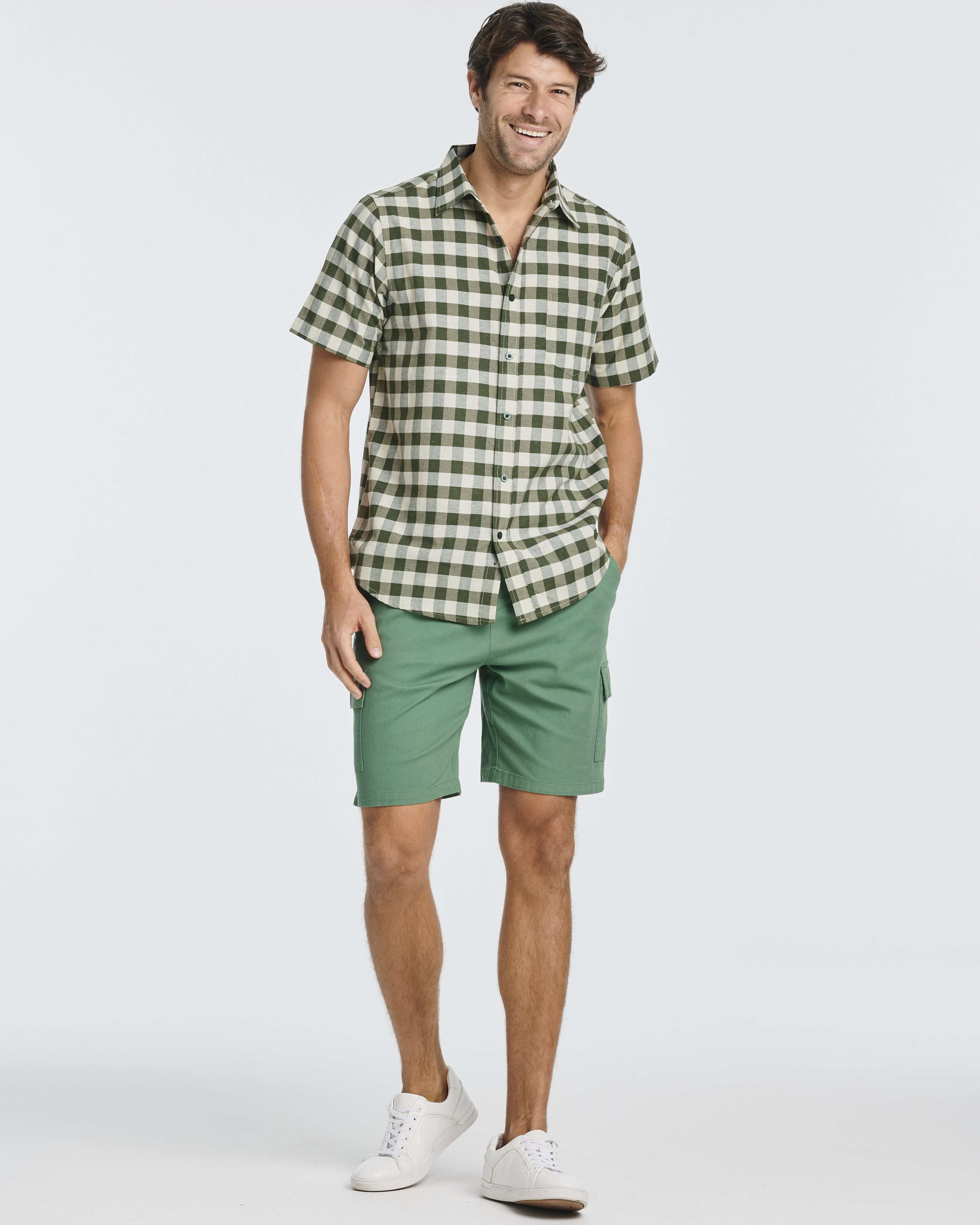 3 Pack: Men's Regular-Fit Short Sleeve Woven Shirt