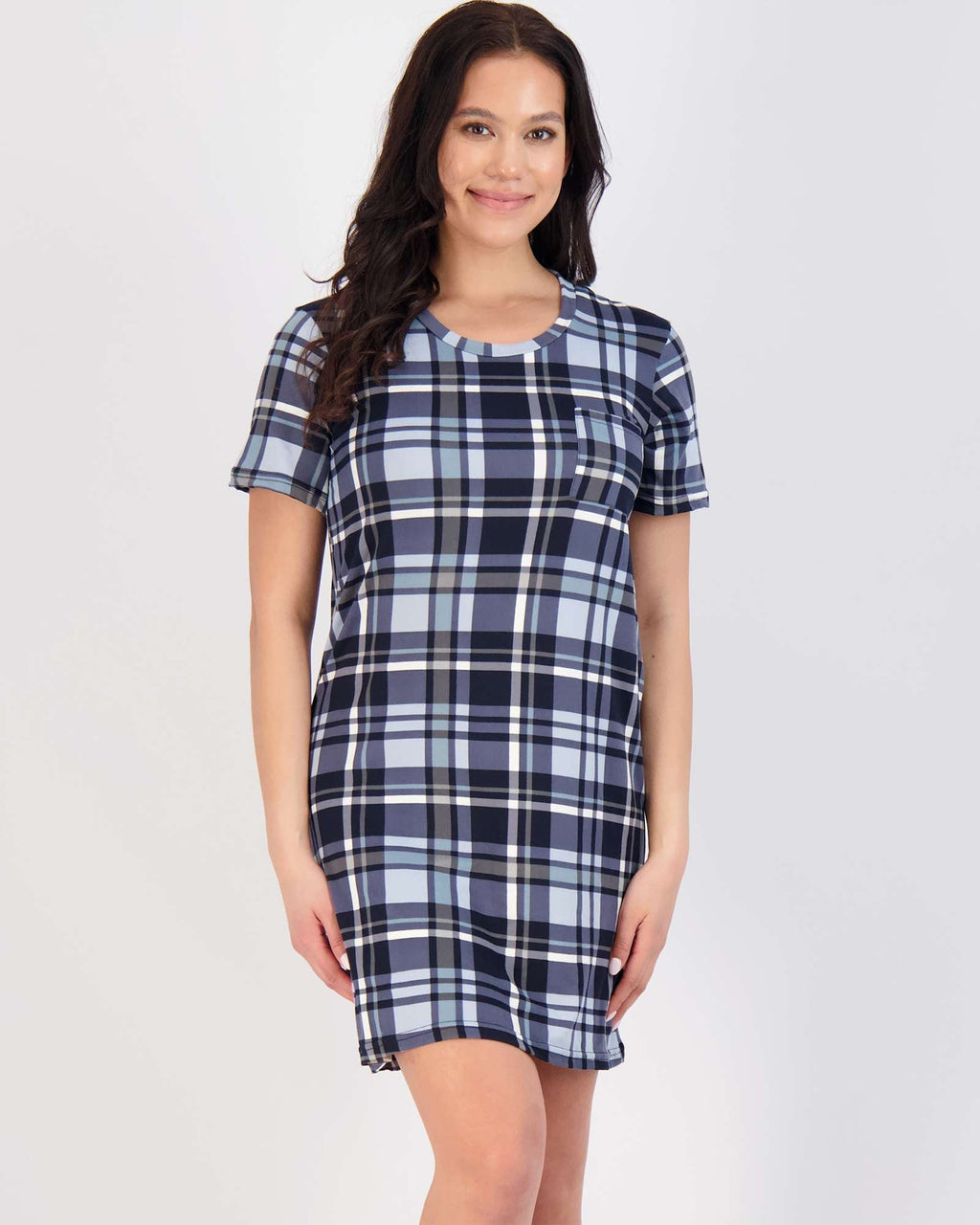 3 Pack: Womens Short-Sleeve Ultra-Soft Nightshirt Sleep Dress