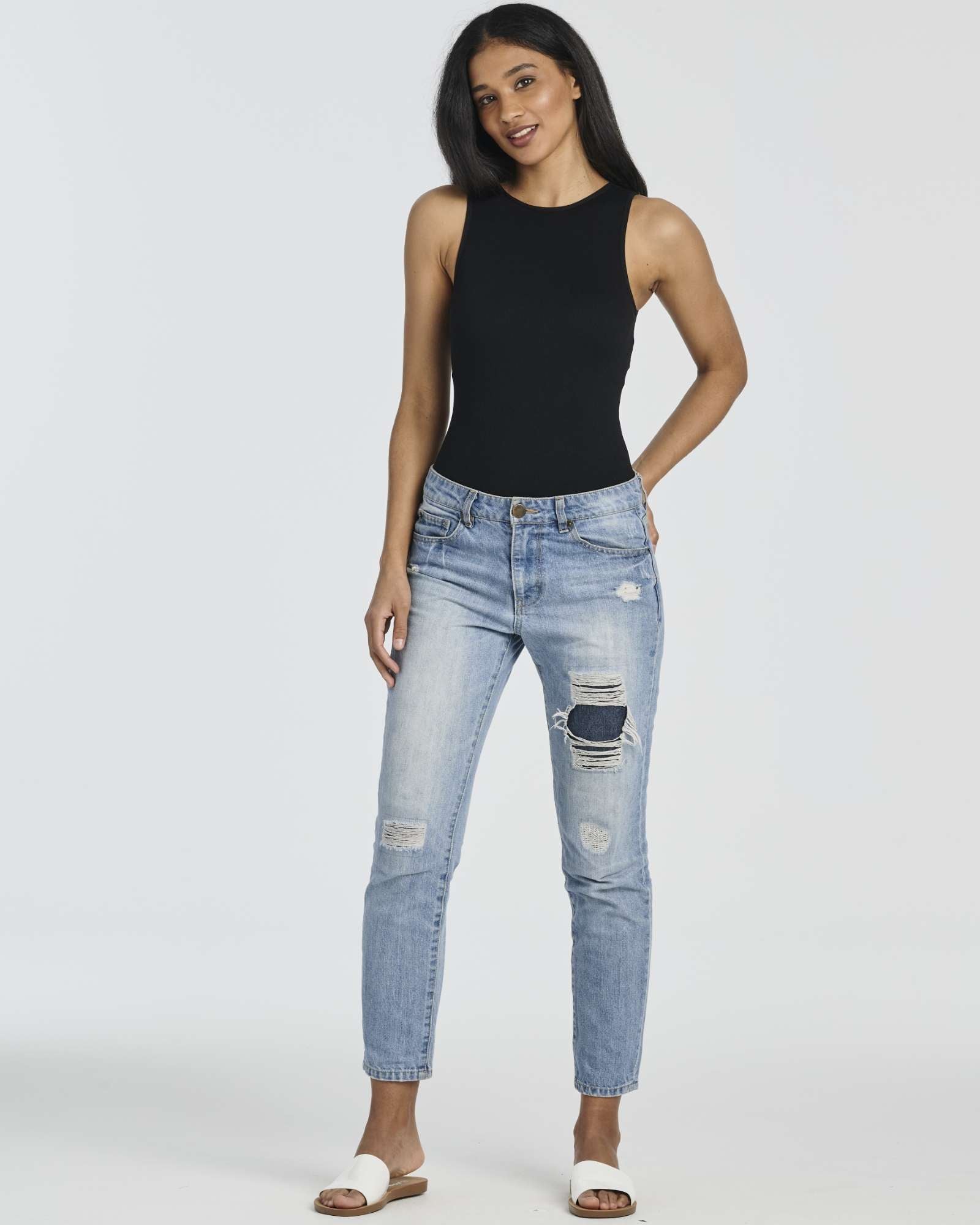 3 Pack: Women's Ribbed Sleeveless Bodysuit Tank Tops