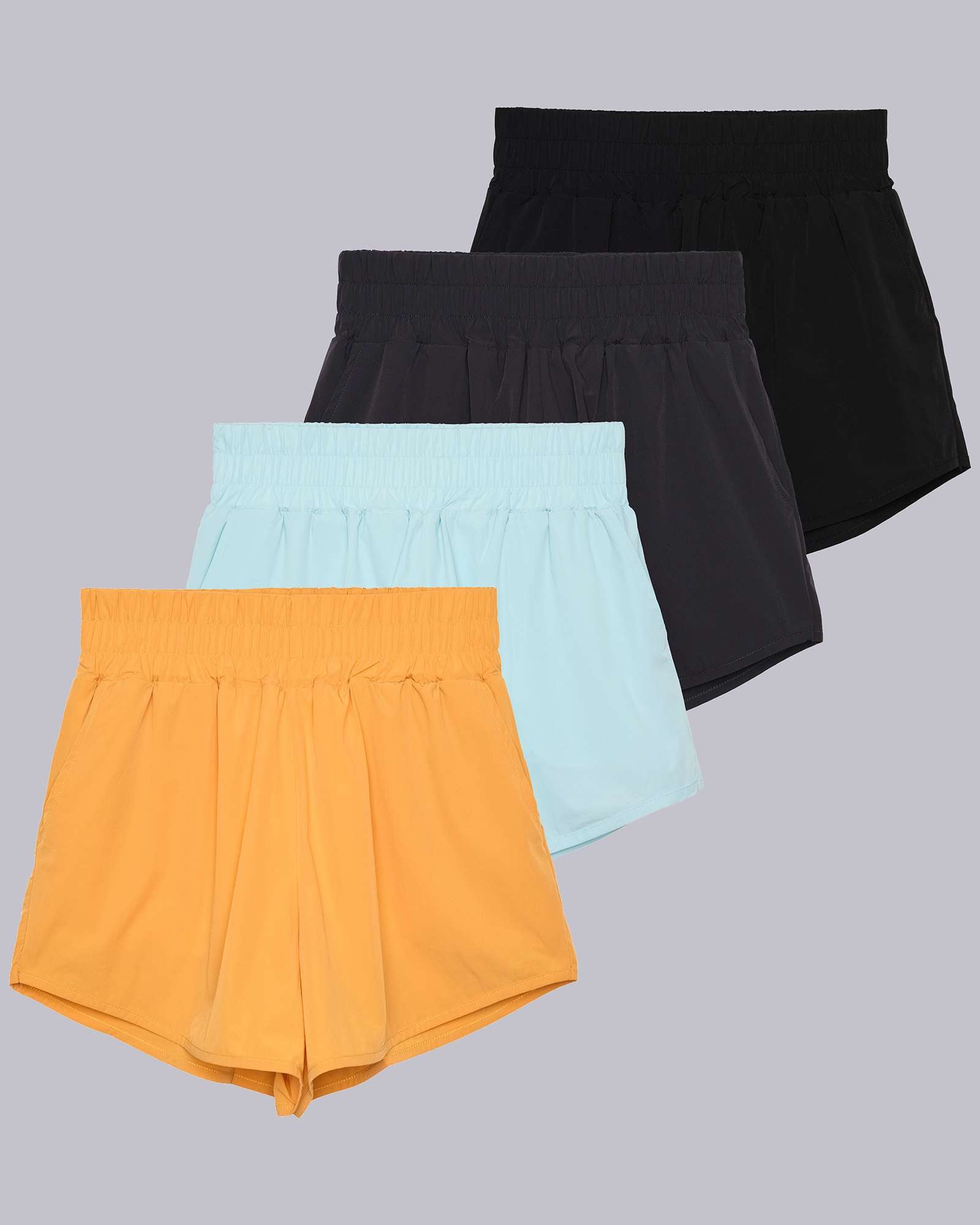 4 Pack: Women's 2.5" Running Shorts with Liner