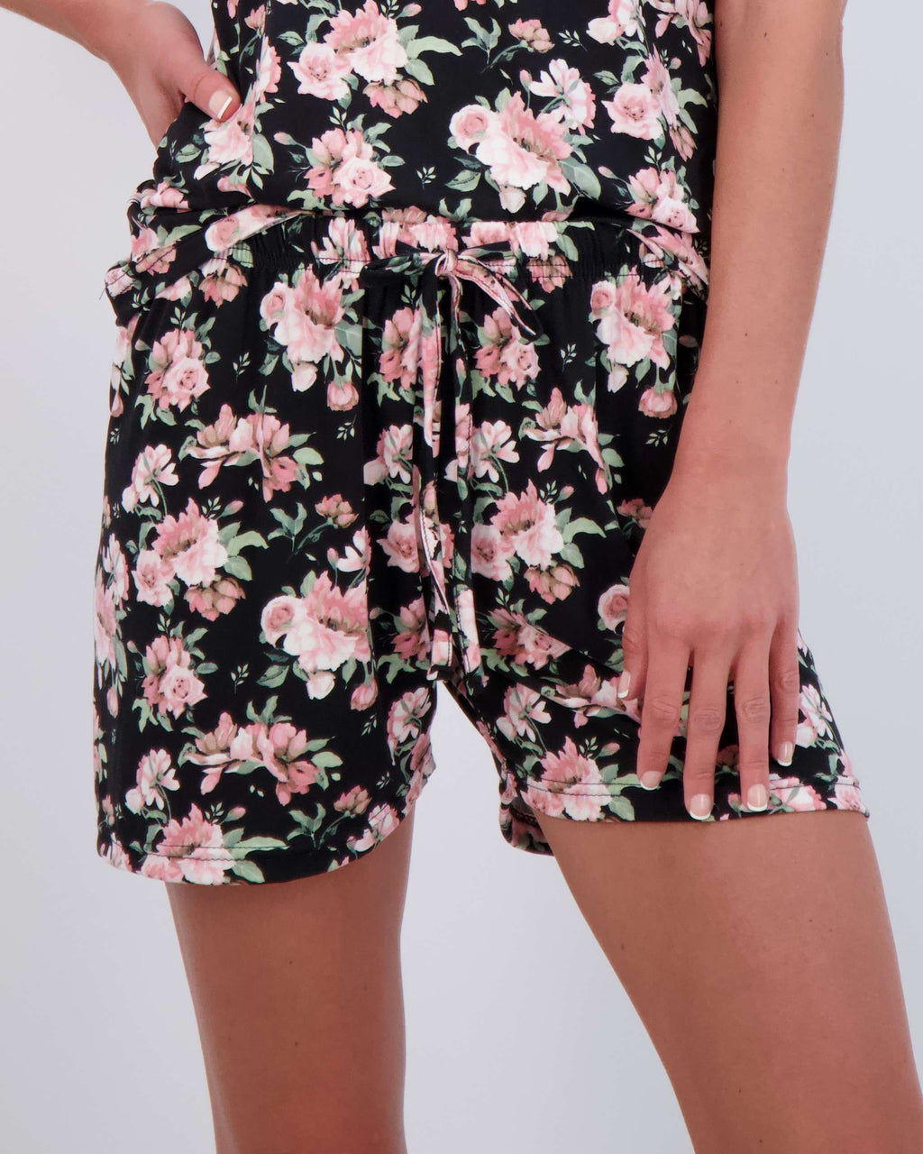 4 Piece: Womens Short Sleeve with Shorts Pajama Set