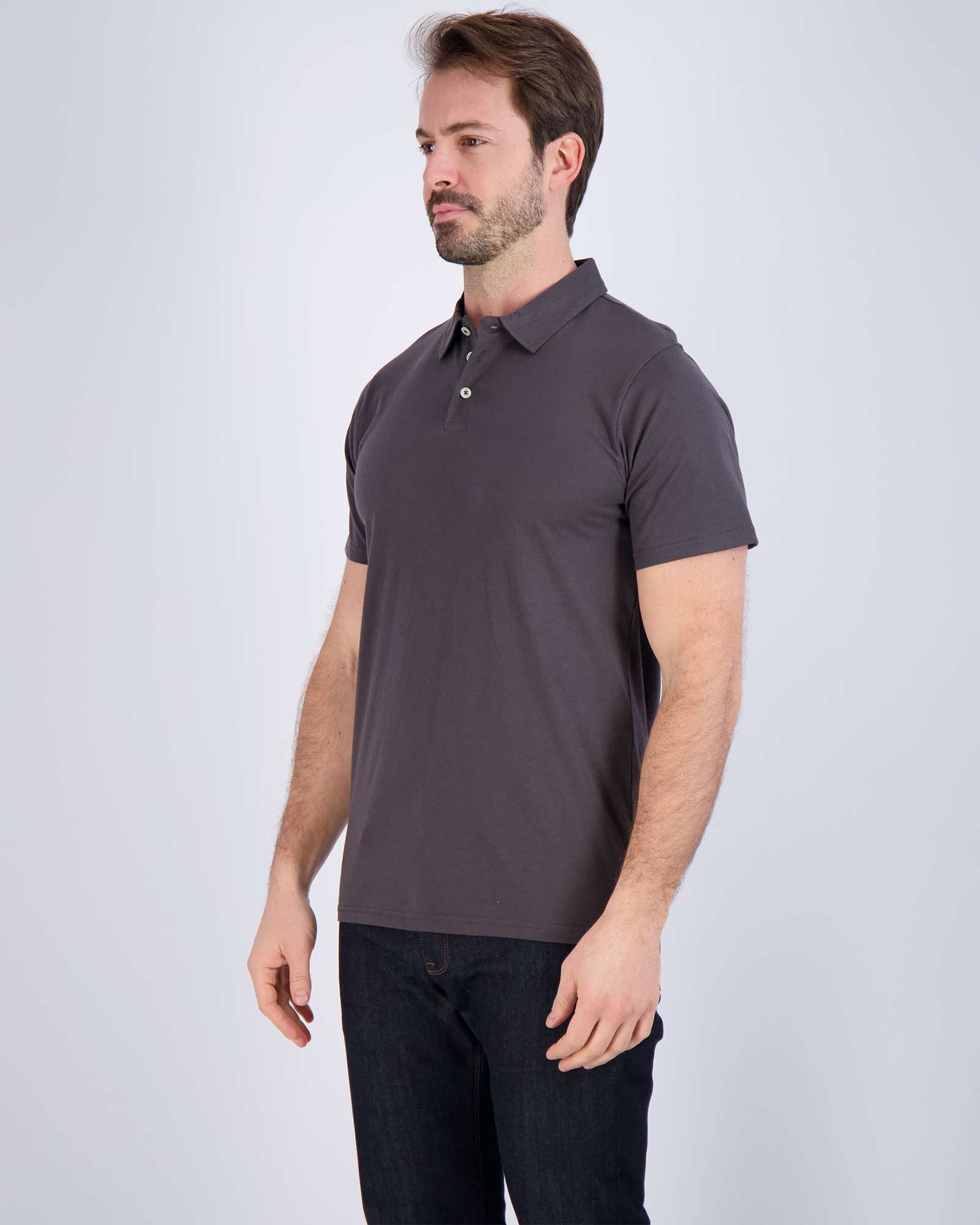 3 Pack: Men's Jersey Cotton Short Sleeve Polo Shirt