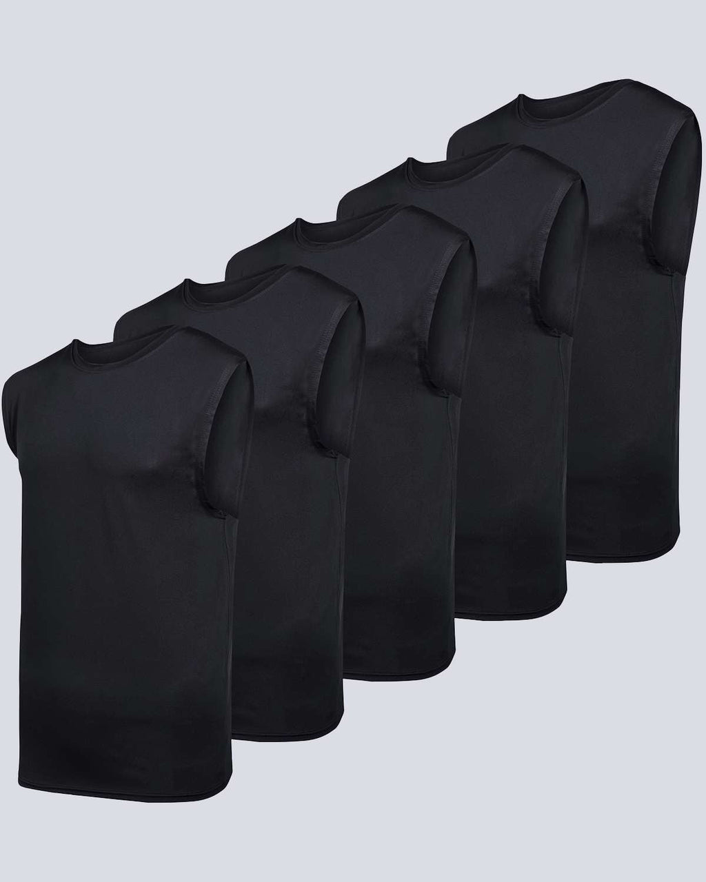 5 Pack: Mens Dry-Fit Active Tech Tank Top