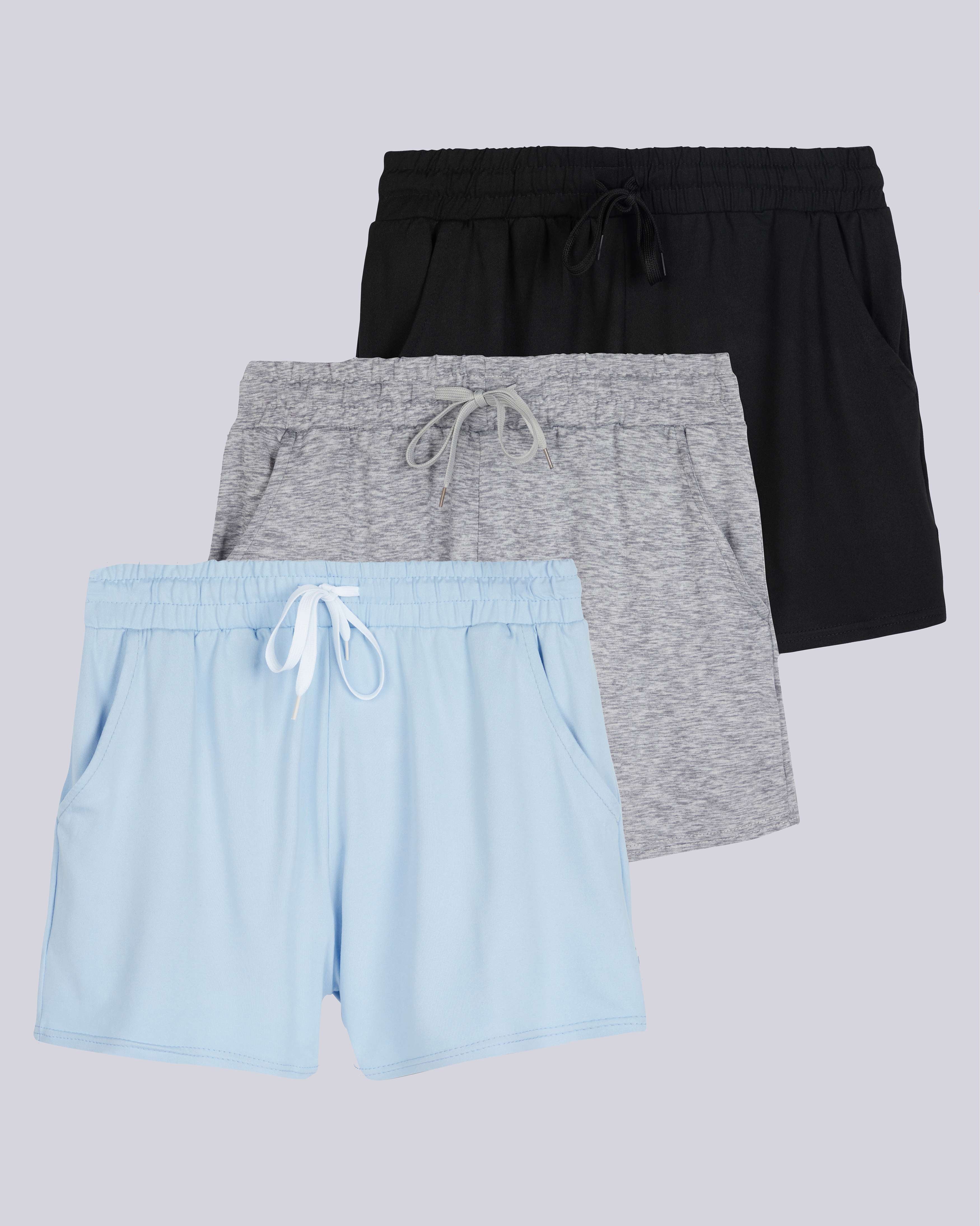 3 Pack: Womens Plus Super-Soft Lounge Shorts