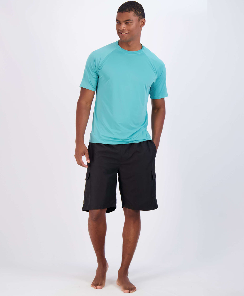 4 Pack: Men's Short Sleeve Rash Guard Shirt (Available In Big & Tall)